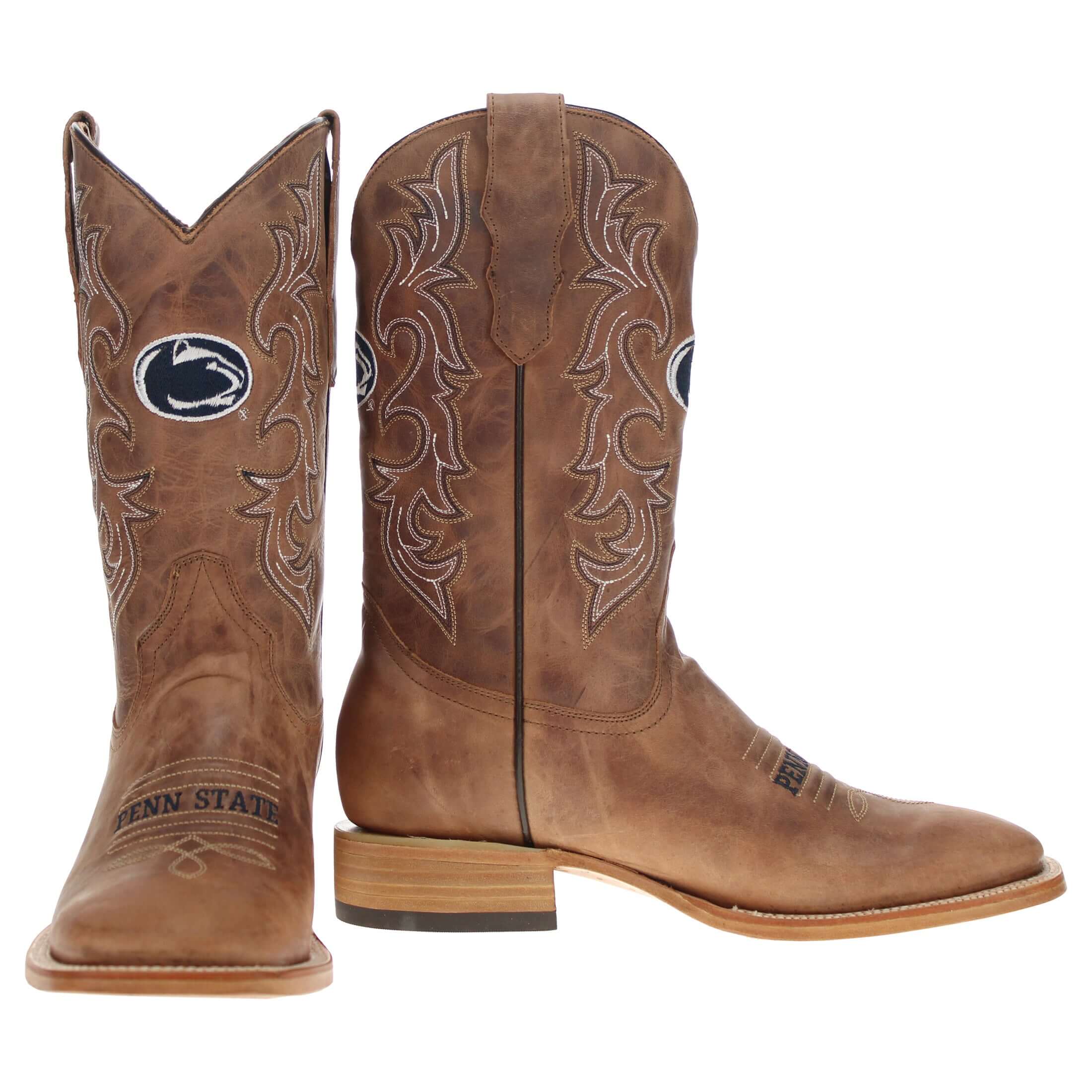 Men's Penn State Brown Cowboy Boots Luke by Vaccari University