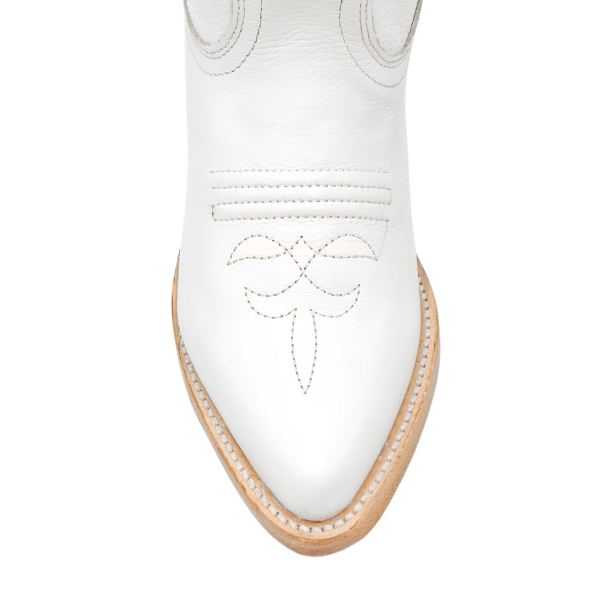 Women's University of Oklahoma Sooners All White Pointed Toe Cowgirl Boots Leighton by Vaccari