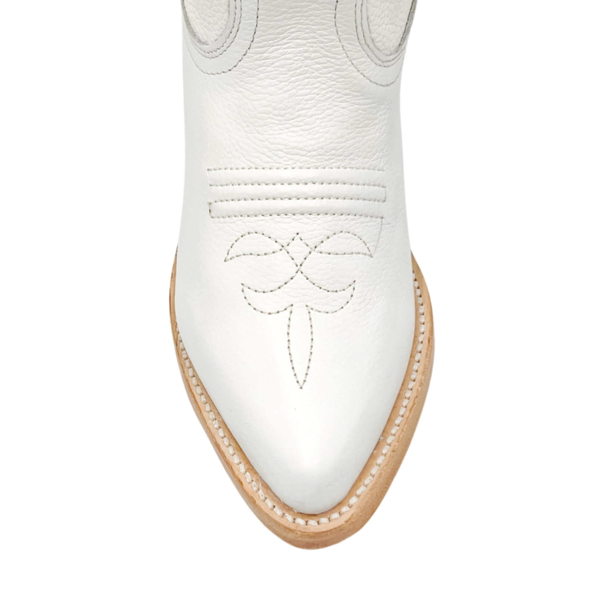 Women's University of Oklahoma Sooners All White Pointed Toe Cowgirl Boots Leighton by Vaccari