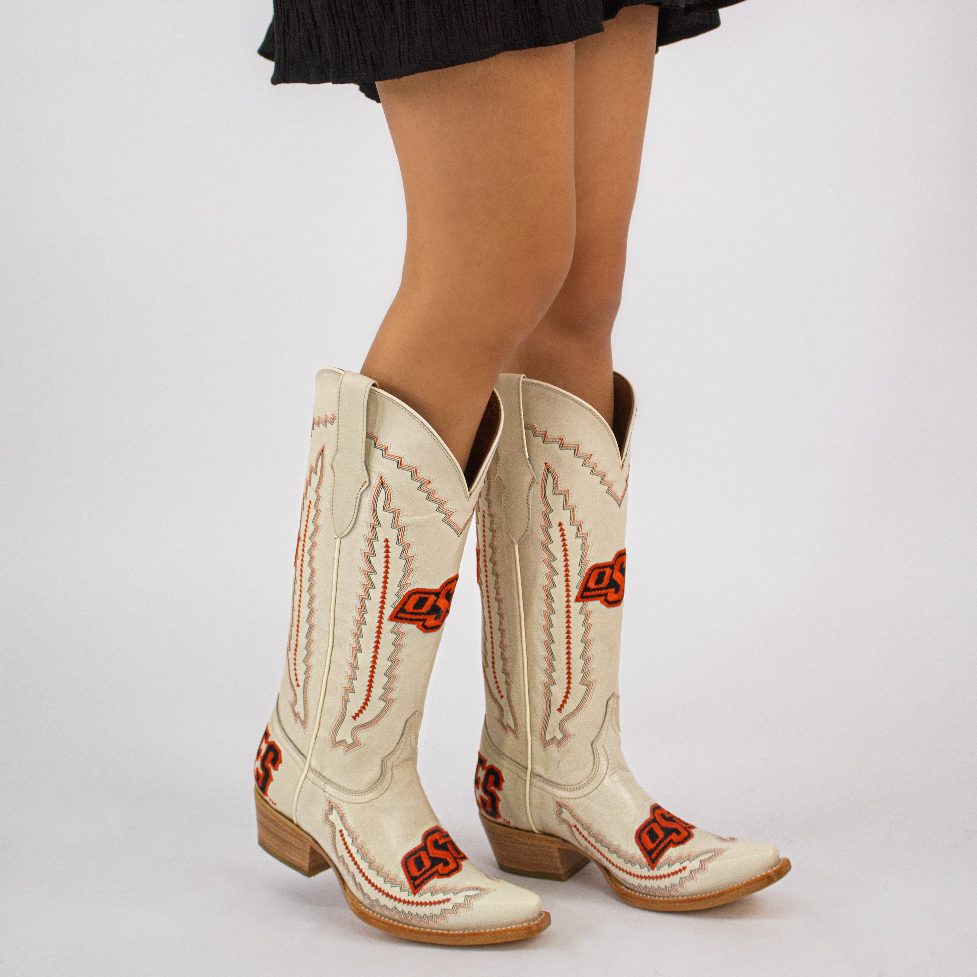 Women's Oklahoma State University Bone Cowgirl Boots Naomi by Vaccari University