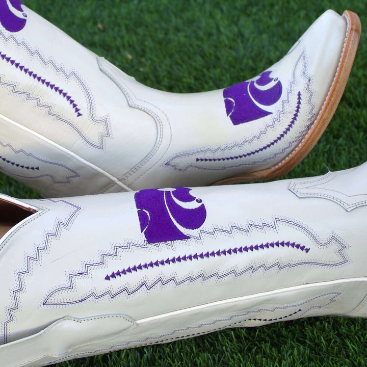 Women's Kansas State University Wildcats Bone Snip Toe Cowgirl Boots Naomi by Vaccari