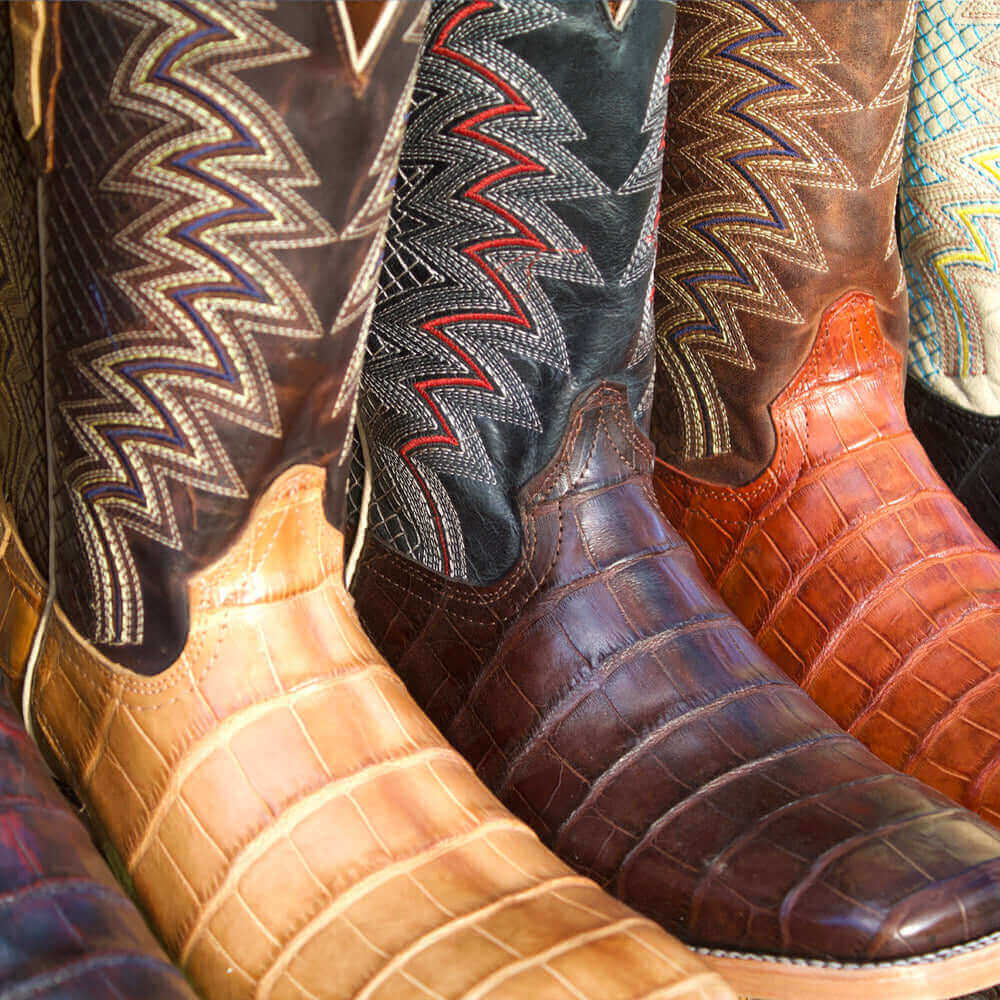 Men's American Alligator Cowboy Boots Navarro by Vaccari Core