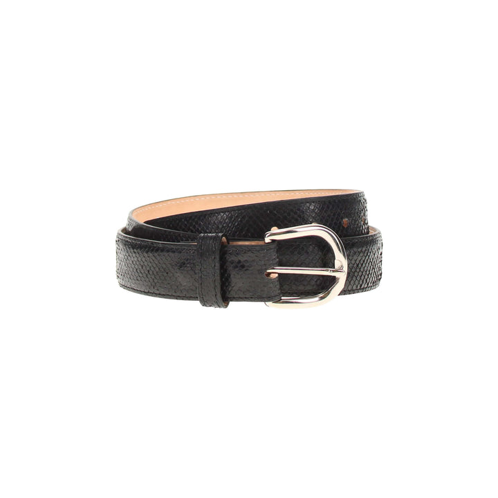 Black Python Belt by Vaccari Core
