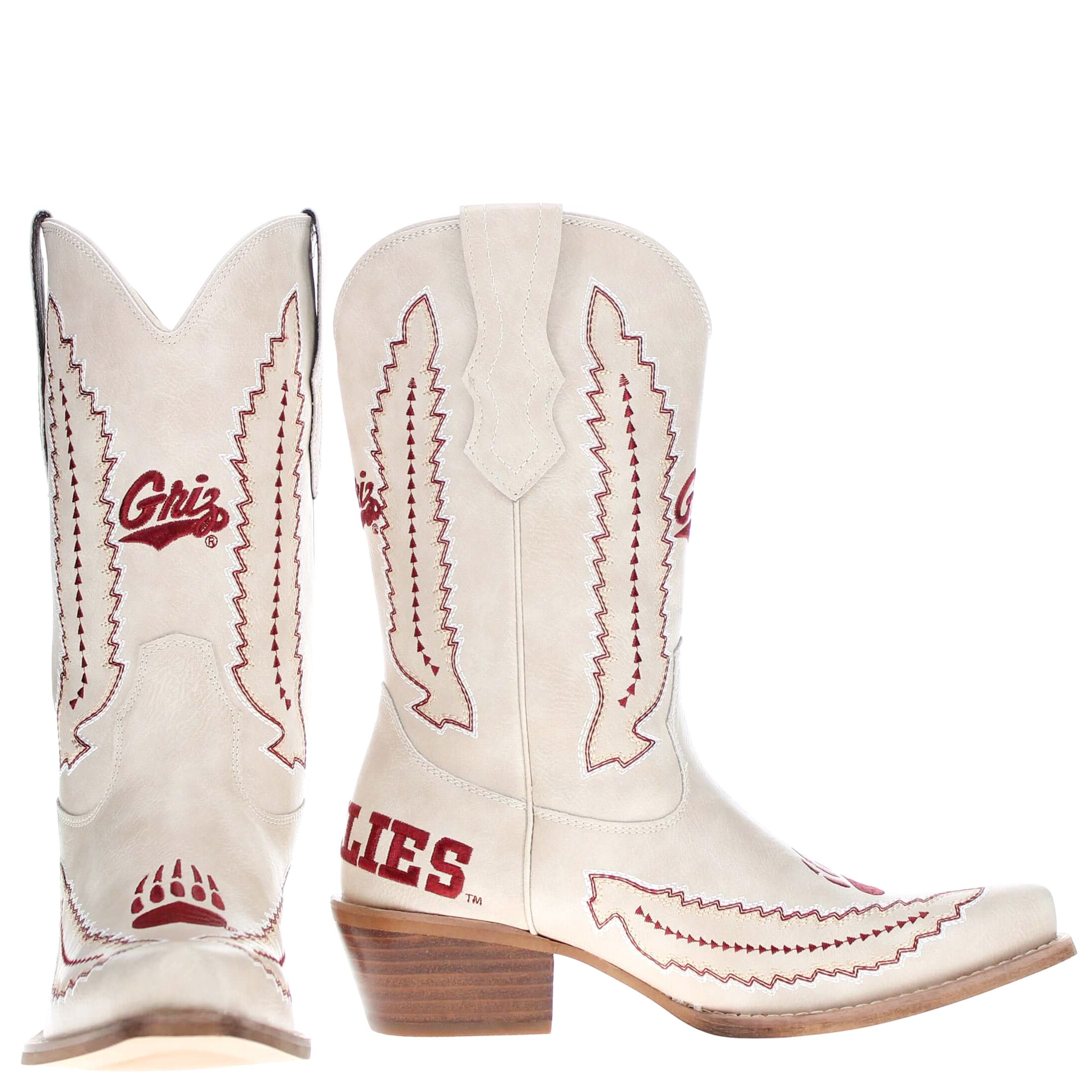 Women's University of Montana Bone Cowgirl Boot Mimi by V by Vaccari