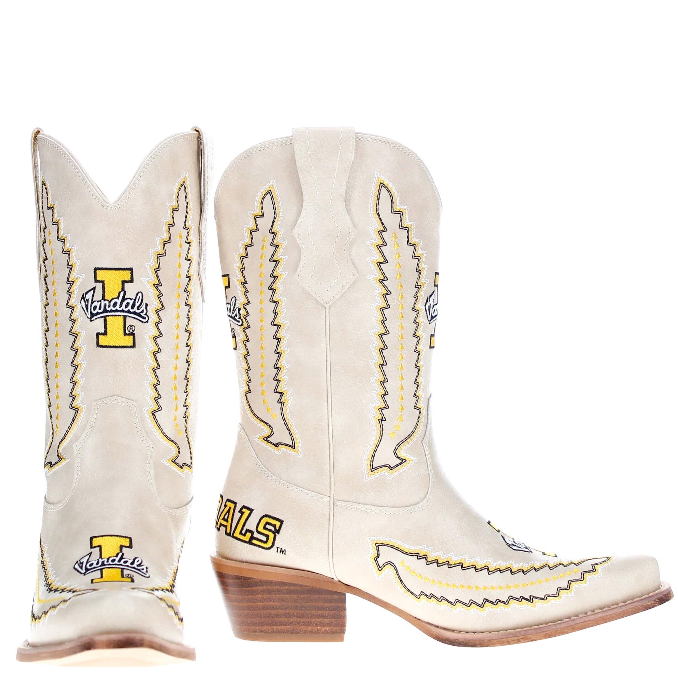 Women's University of Idaho Bone Cowgirl Boot Mimi by V by Vaccari