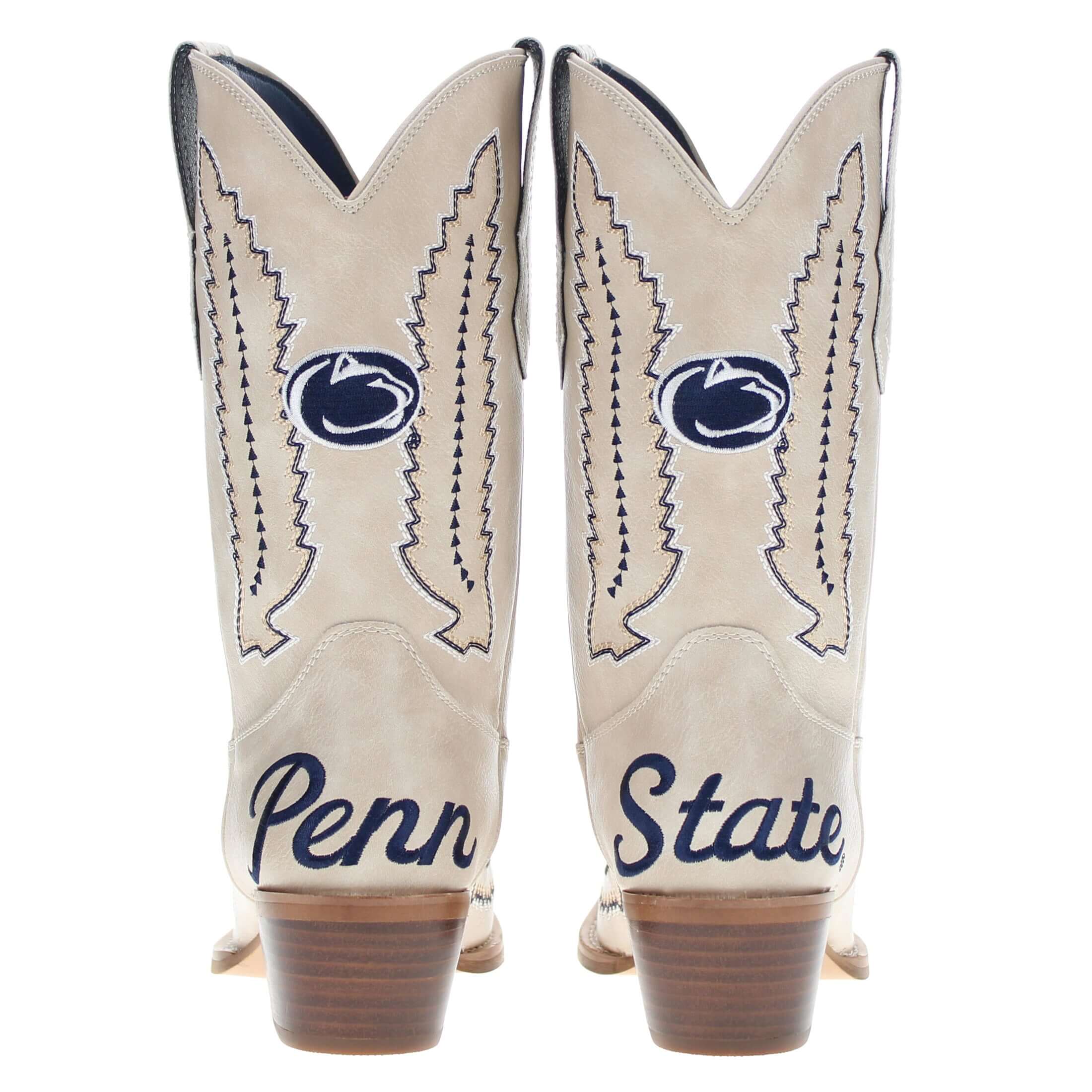 Women's Penn State University Bone Cowgirl Boot Mimi by V by Vaccari