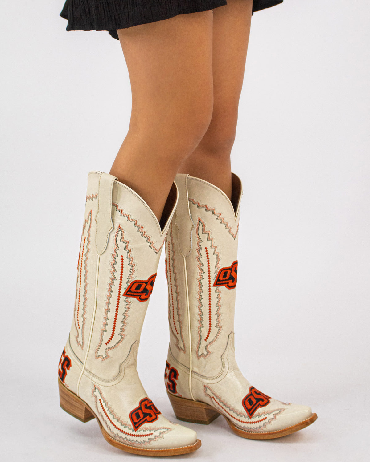 Women's Oklahoma State University Bone Cowgirl Boots Naomi by Vaccari University