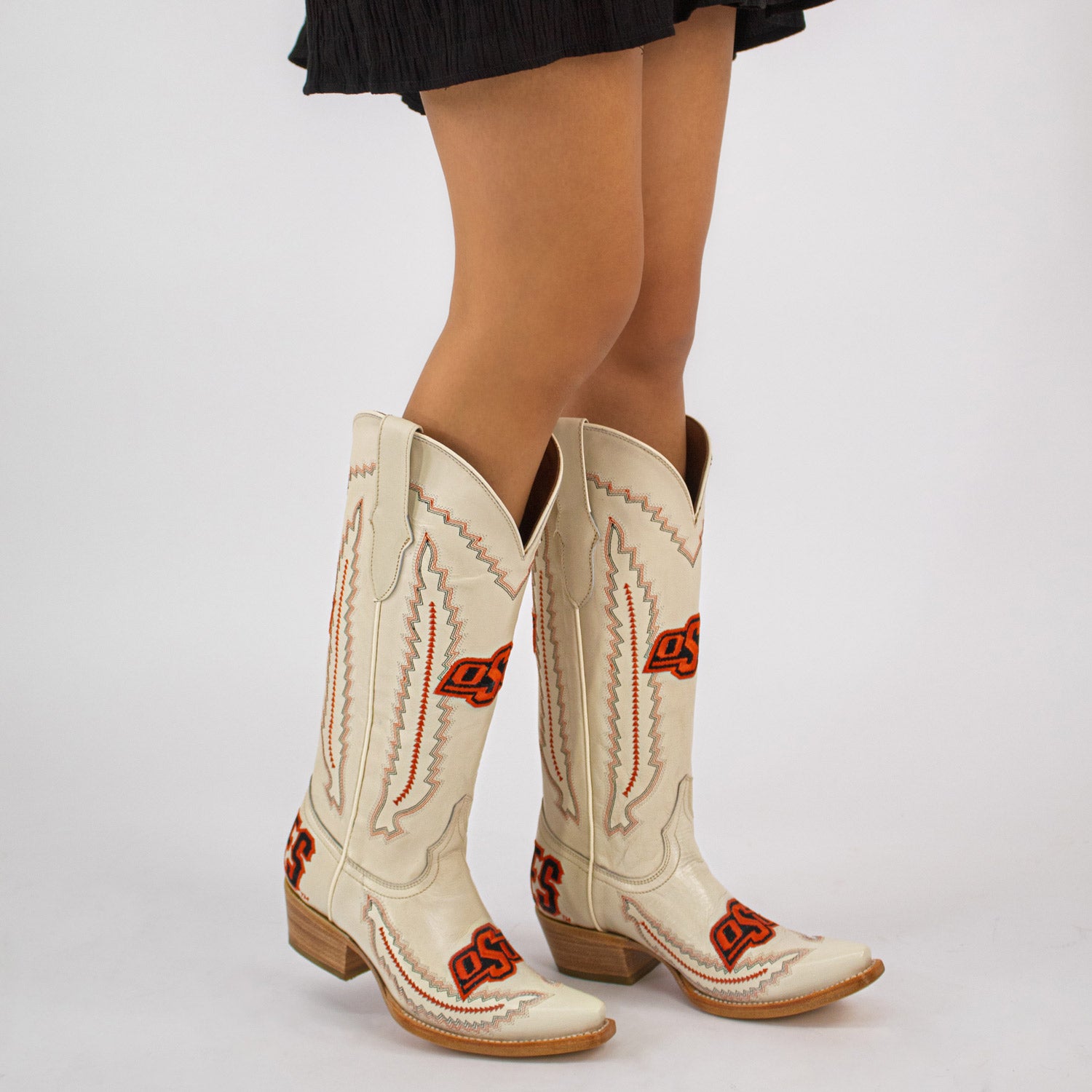 Women's Oklahoma State University Bone Cowgirl Boots Naomi by Vaccari University