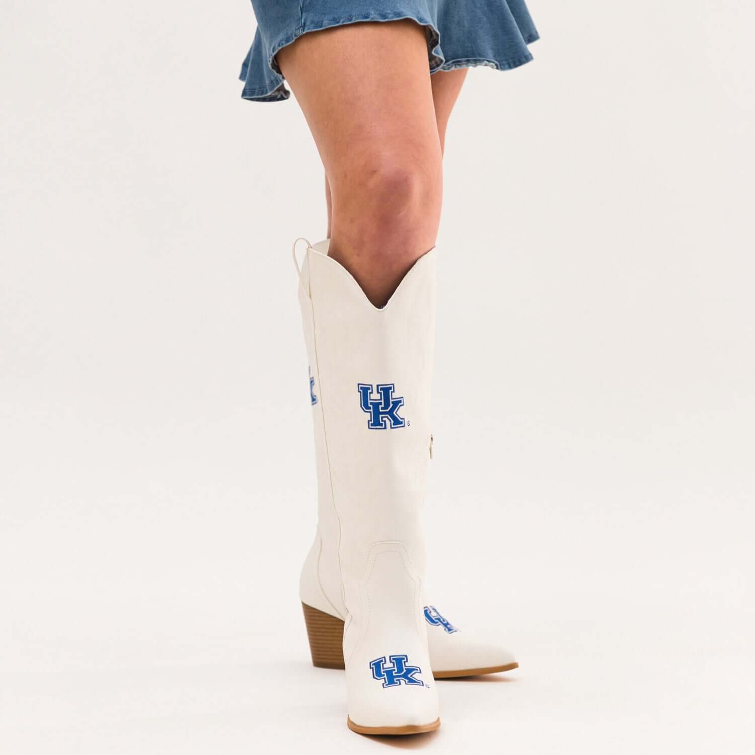 University of Kentucky Blair Tall White Boot By V By Vaccari