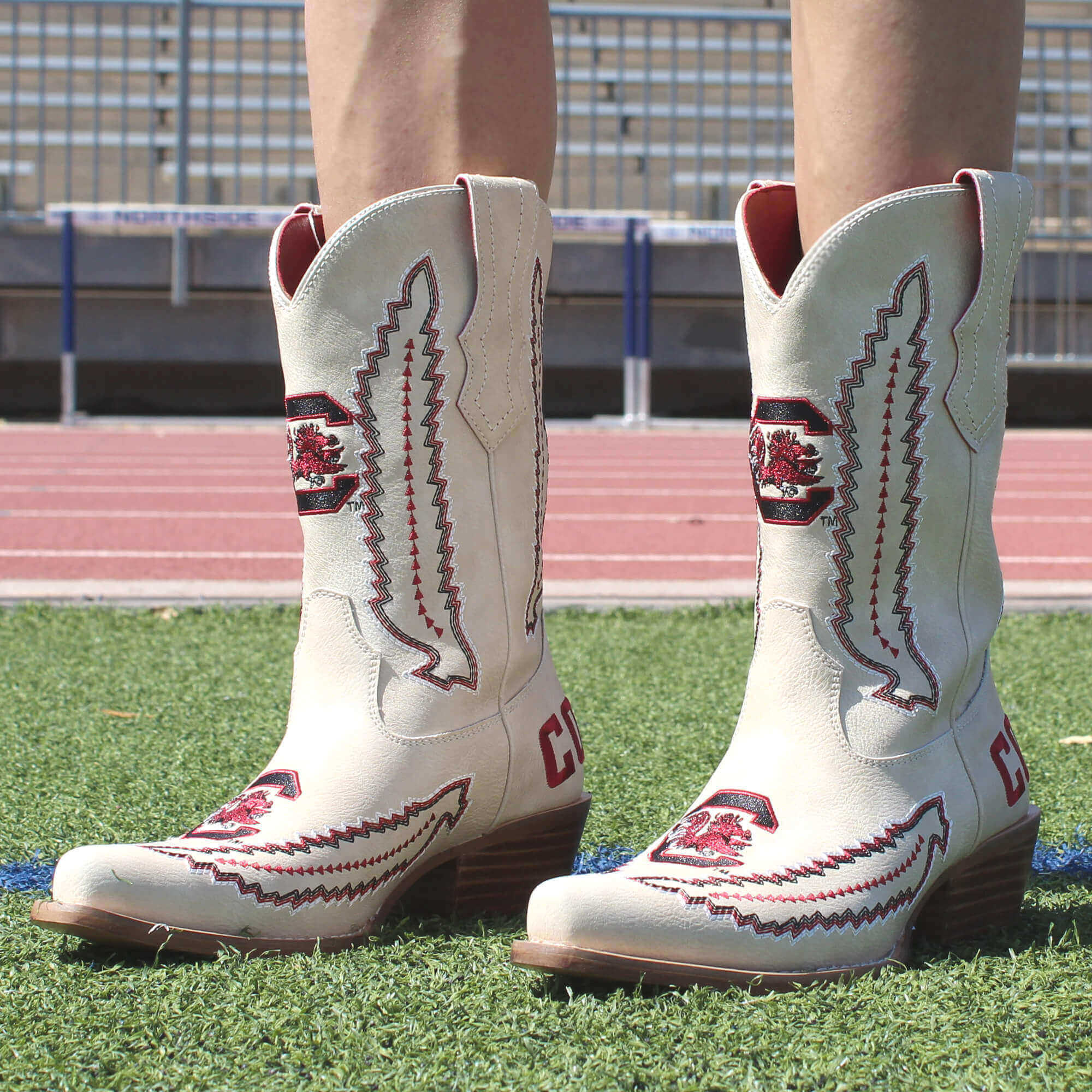 Women's University of South Carolina Bone Cowgirl Boots Mimi V by Vaccari
