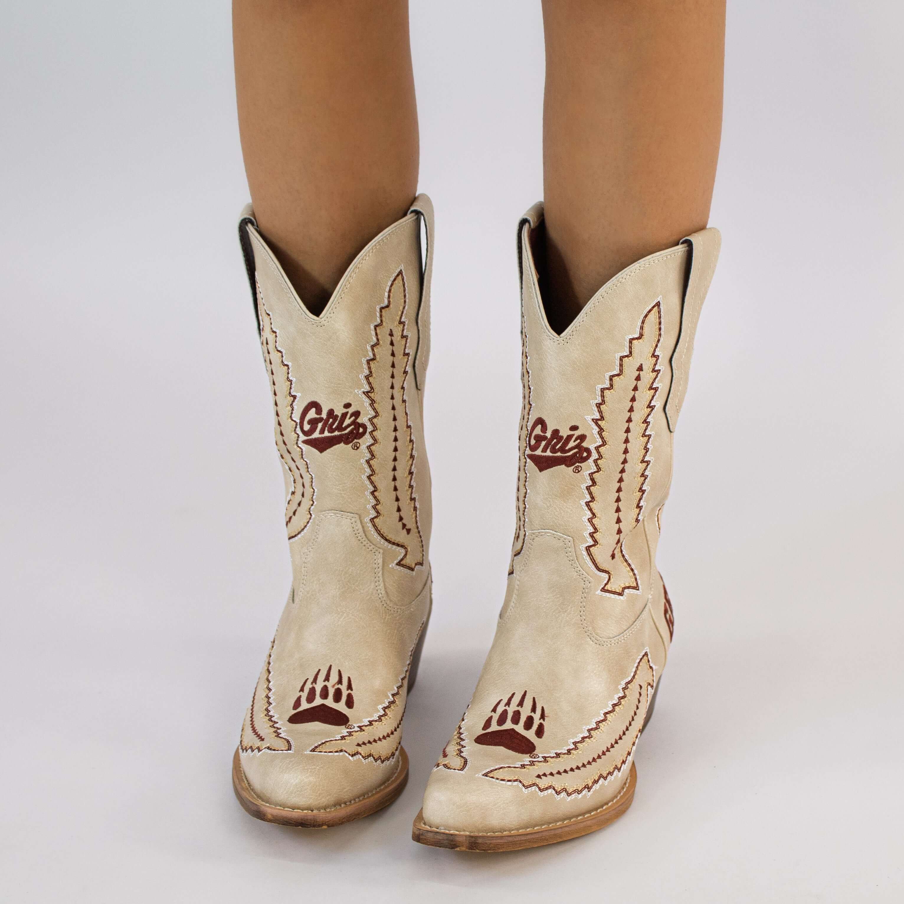 Women's University of Montana Bone Cowgirl Boot Mimi by V by Vaccari