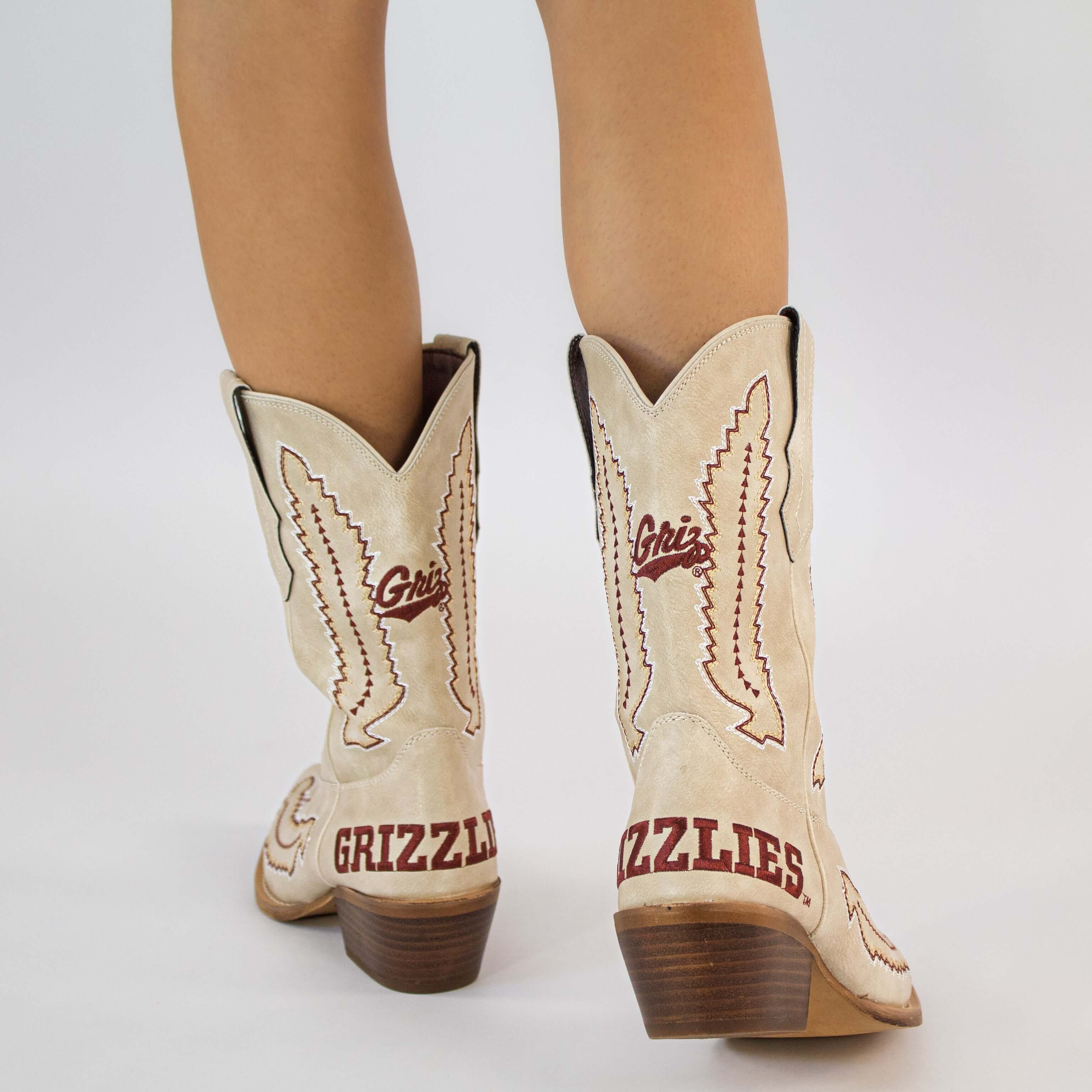 Women's University of Montana Bone Cowgirl Boot Mimi by V by Vaccari