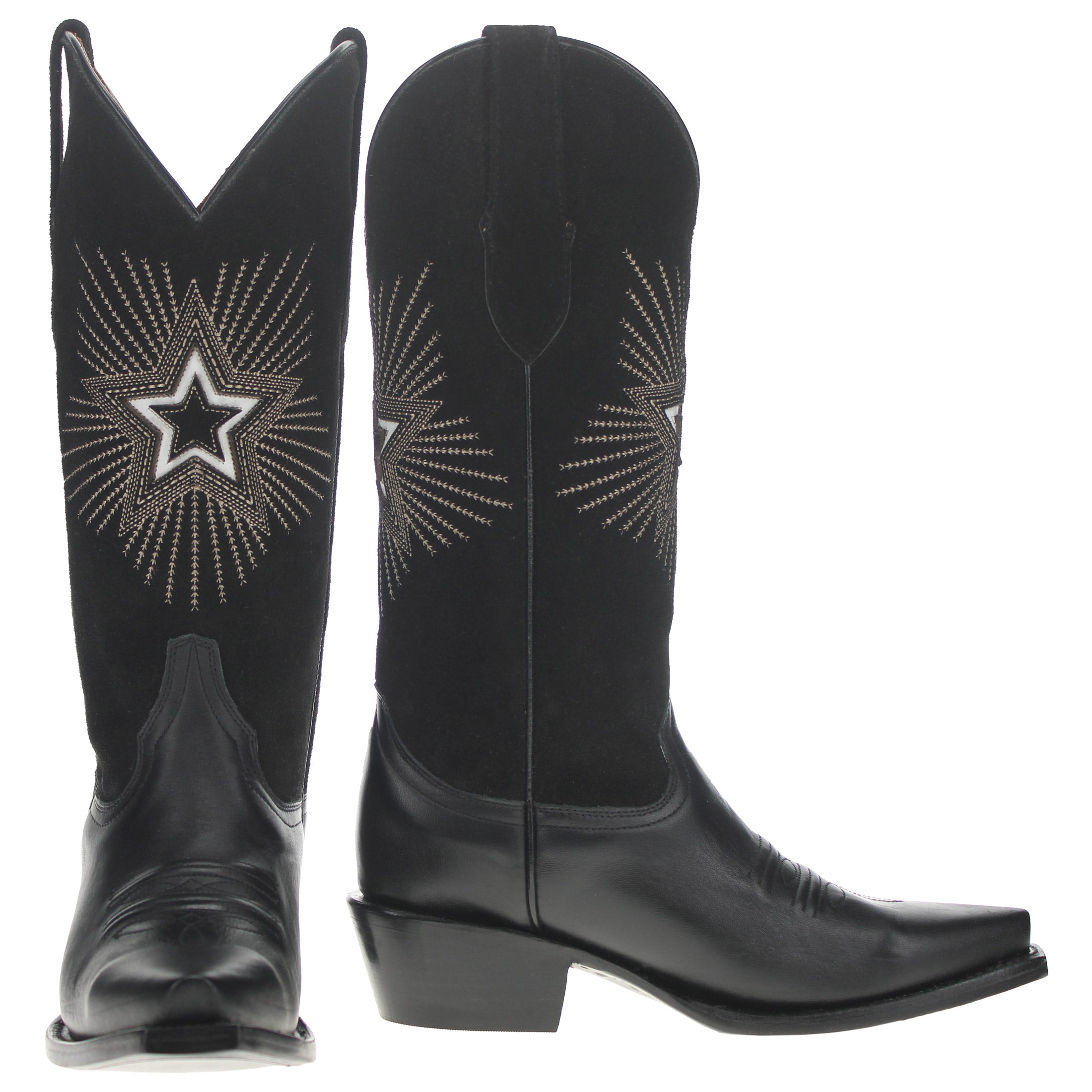 Women's Black Star Boot Stella Cowgirl Boots by Vaccari