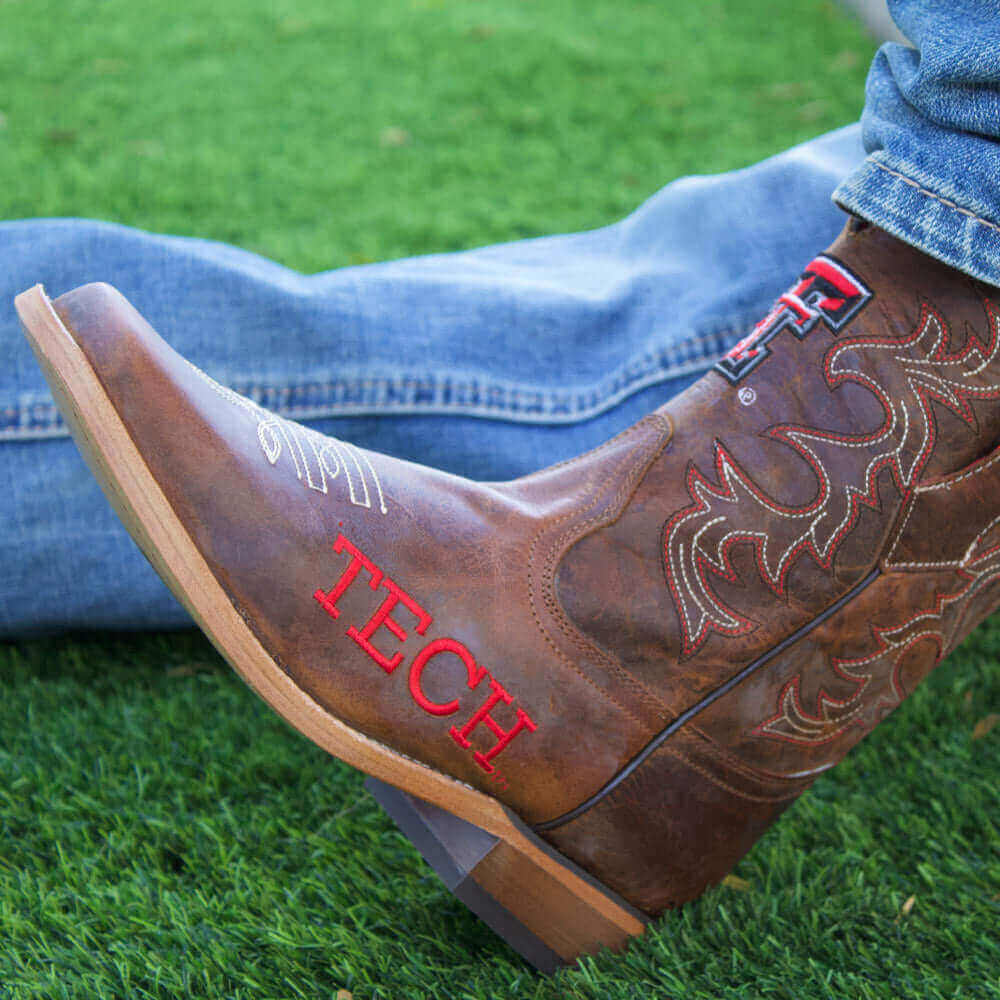 Kid's Texas Tech Brown Cowboy Boots by Vaccari University