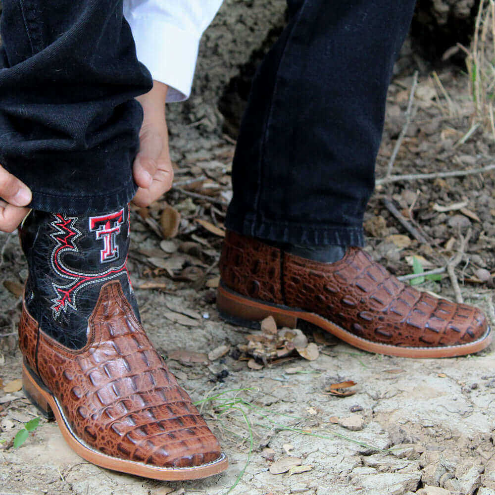 Kid's Texas Tech Brown Cowboy Boots by Vaccari University