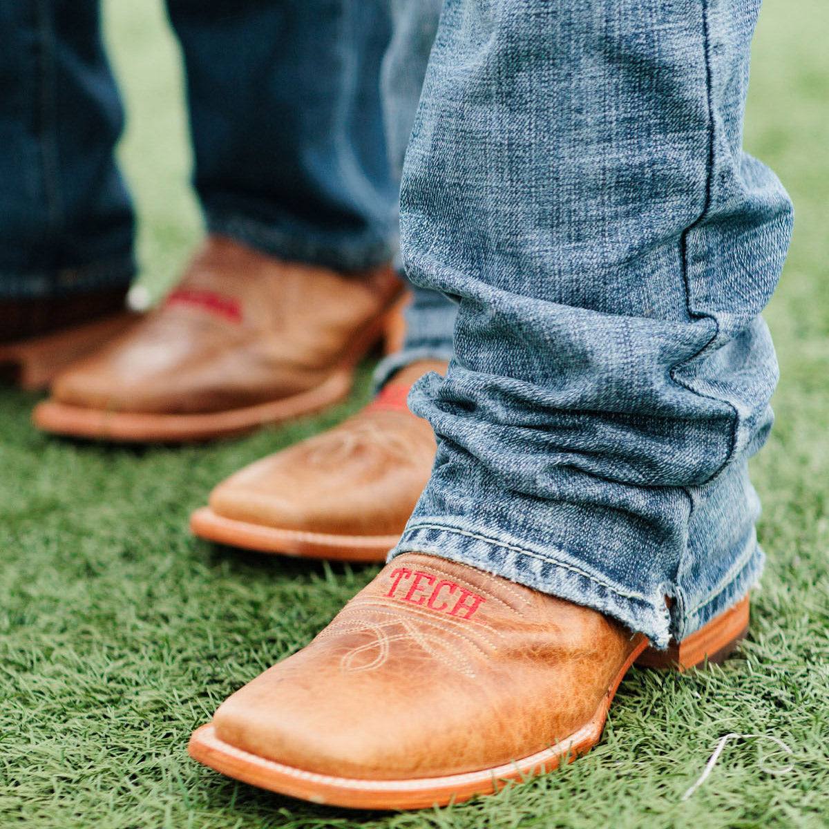 Men's Texas Tech University Brown Cowboy Boots Luke by Vaccari University