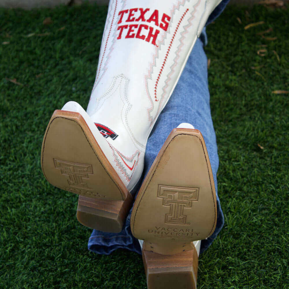 Women's Texas Tech Bone Cowgirl Boots Naomi by Vaccari University