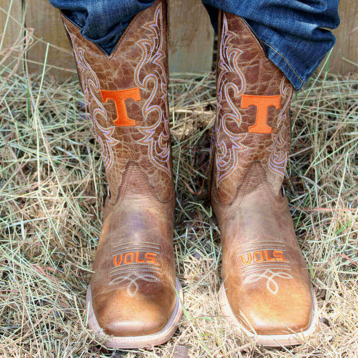 Men's University of Tennessee Tan Cowboy Boots Luke by Vaccari University