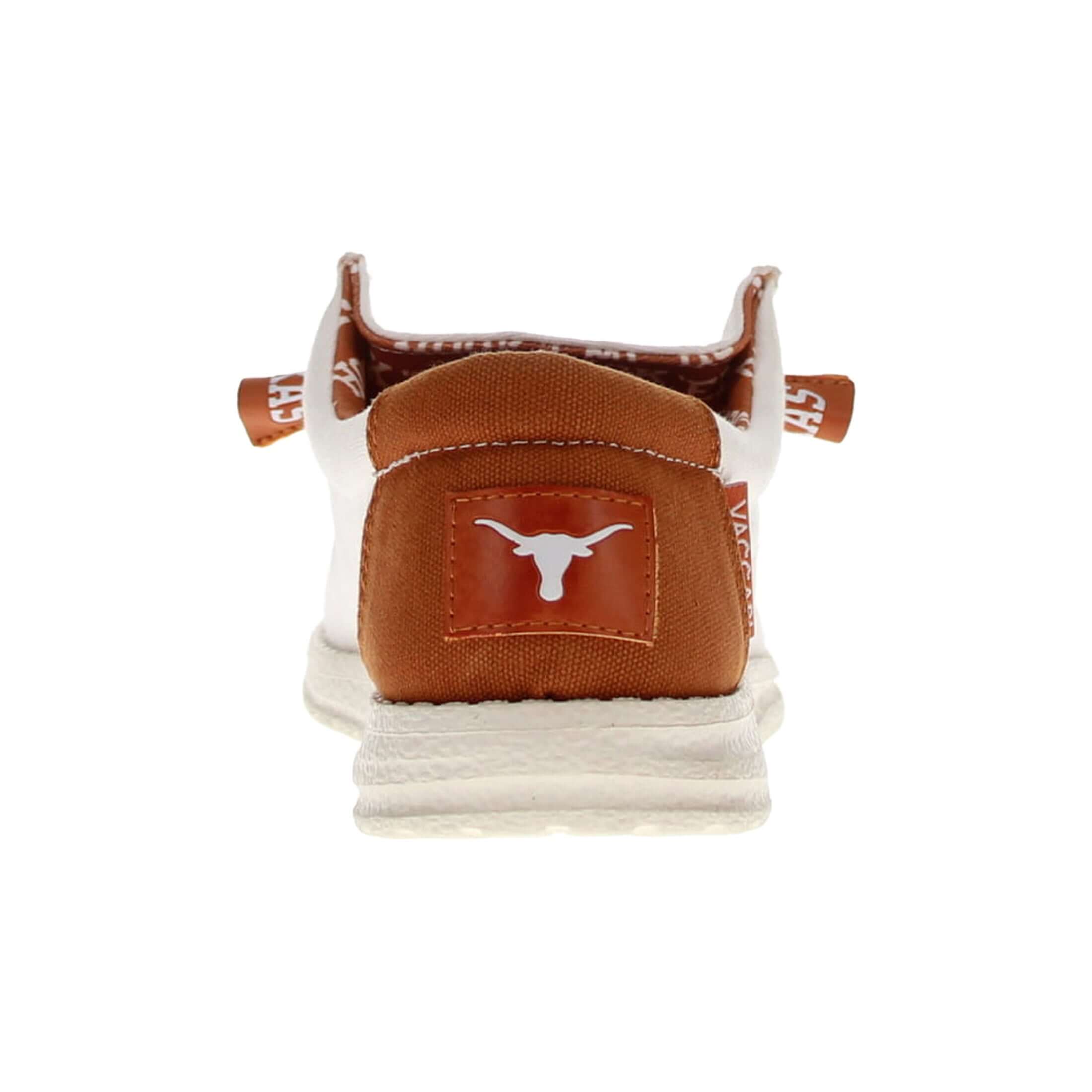 Women's University of Texas Off White and Burnt Orange Canvas Casual Shoe by Vaccari
