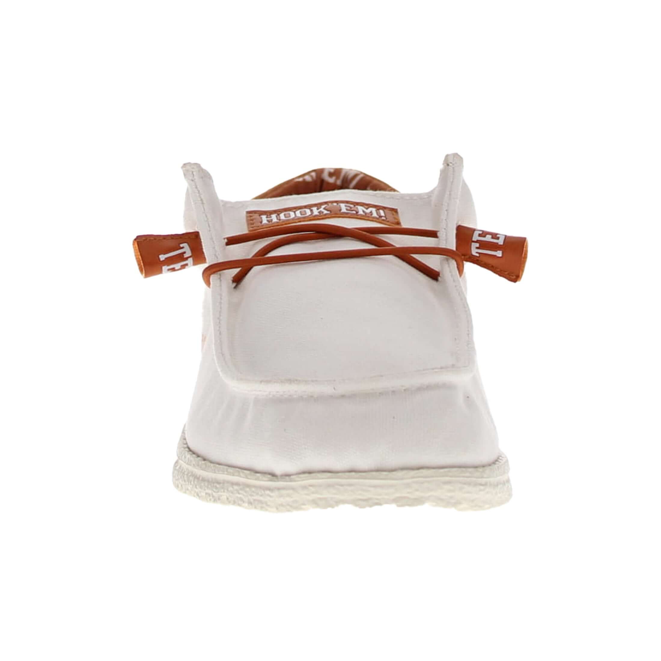 Women's University of Texas Off White and Burnt Orange Canvas Casual Shoe by Vaccari