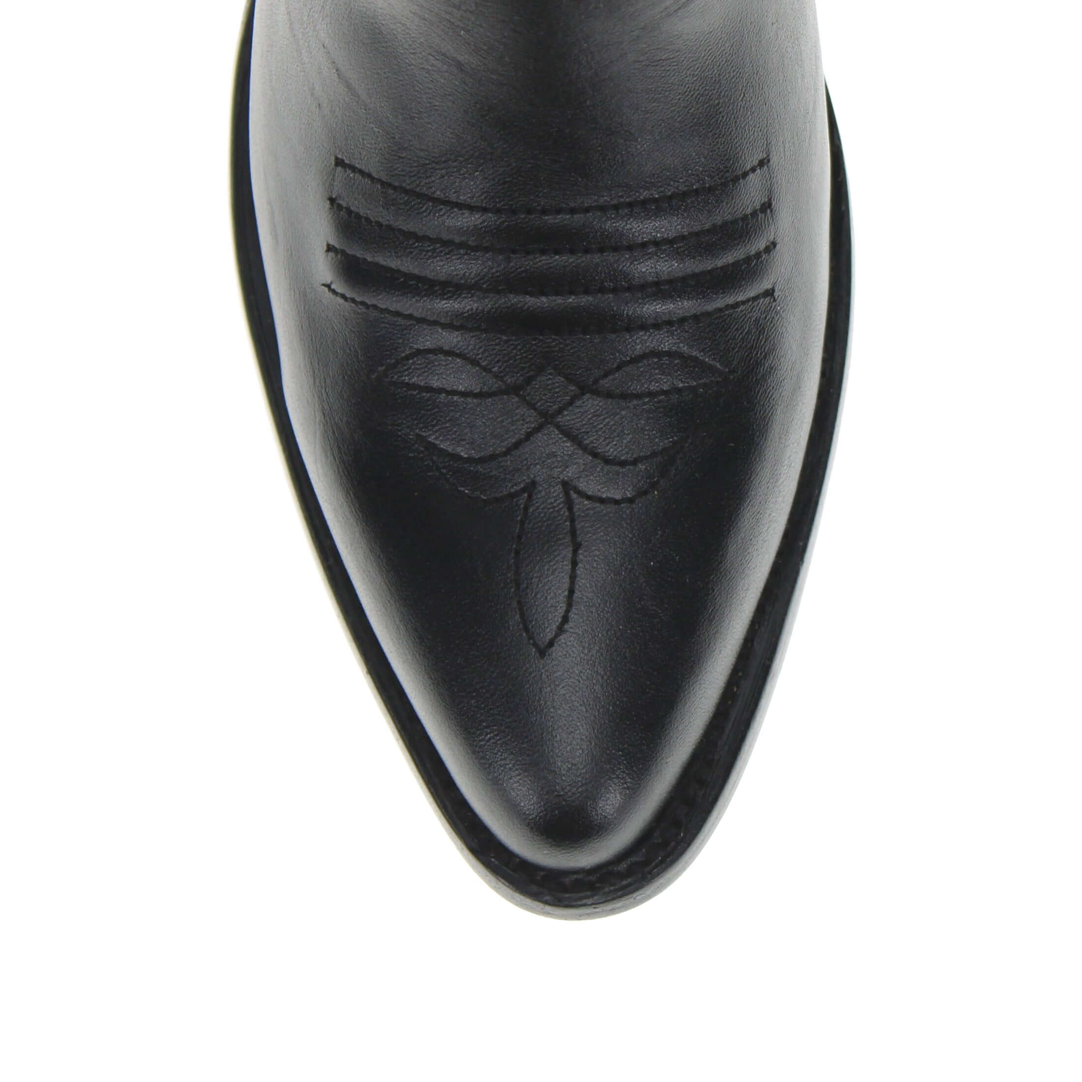 Women's Black Leather Cowgirl Boots Quinn by Vaccari Core