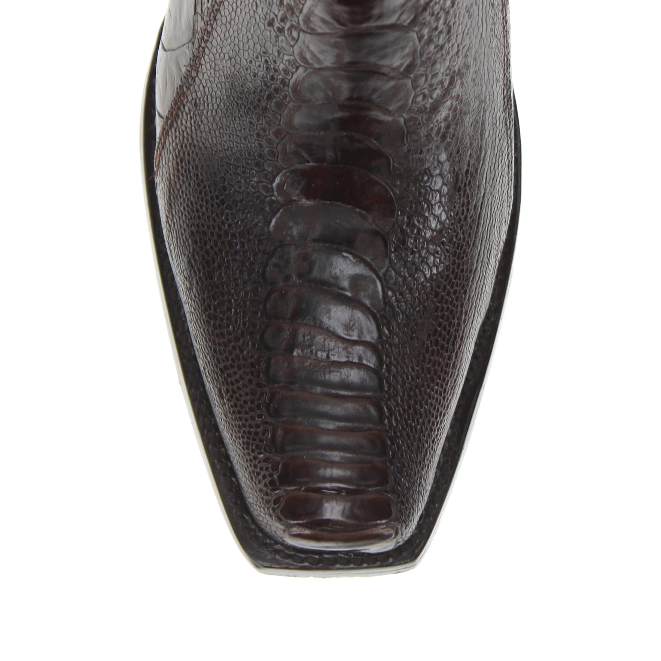 Men's Mocha Ostrich Leg JW Toe Cowboy Boots Leo by Vaccari