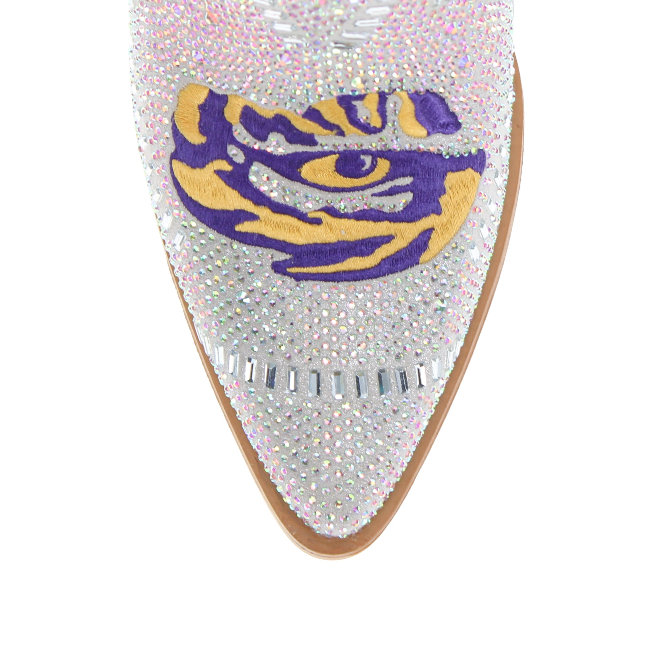 Women's Louisana State University Natural Bling Cowgirl Booties Jade by V by Vaccari