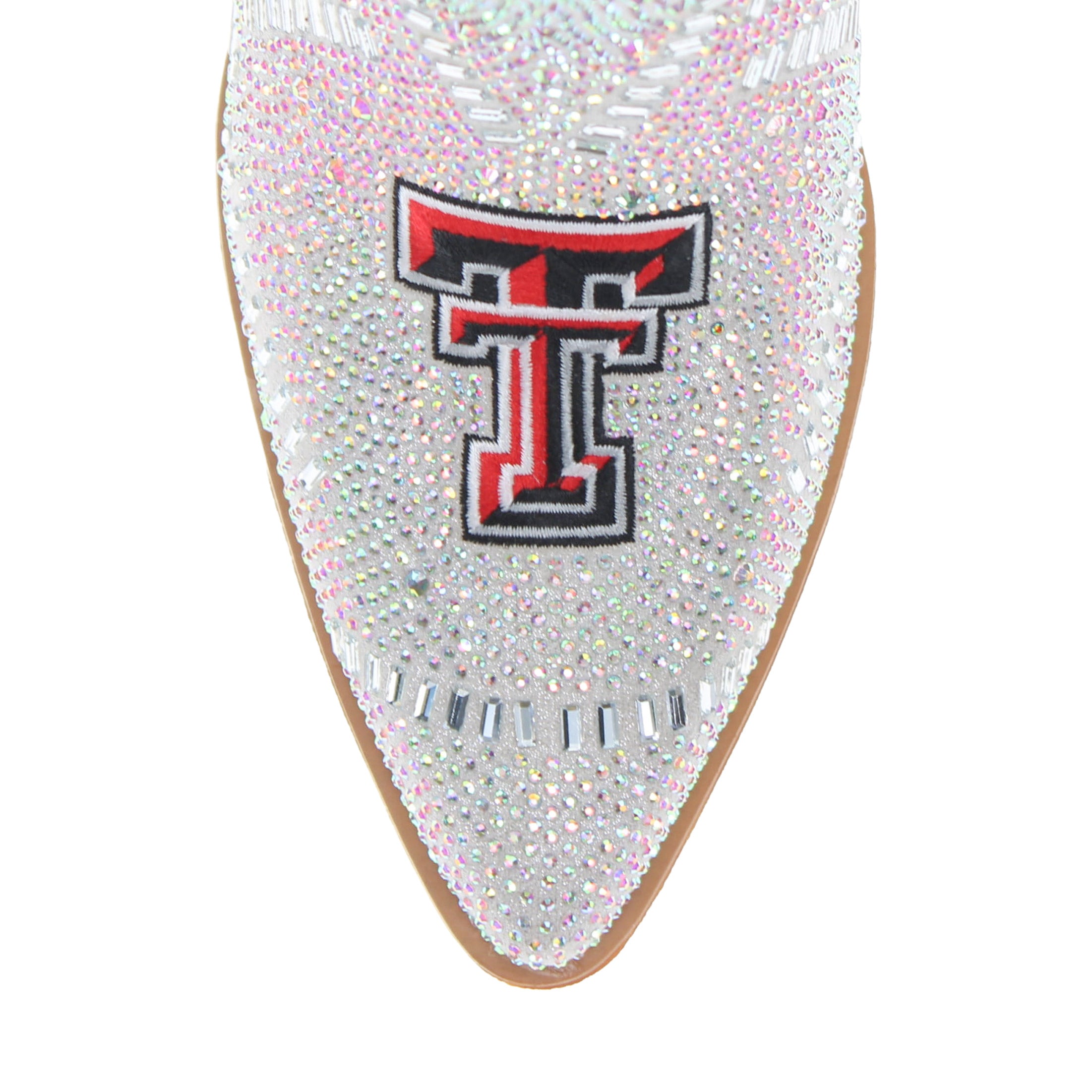 Women's Texas Tech University Natural Bling Cowgirl Booties Jade by V by Vaccari