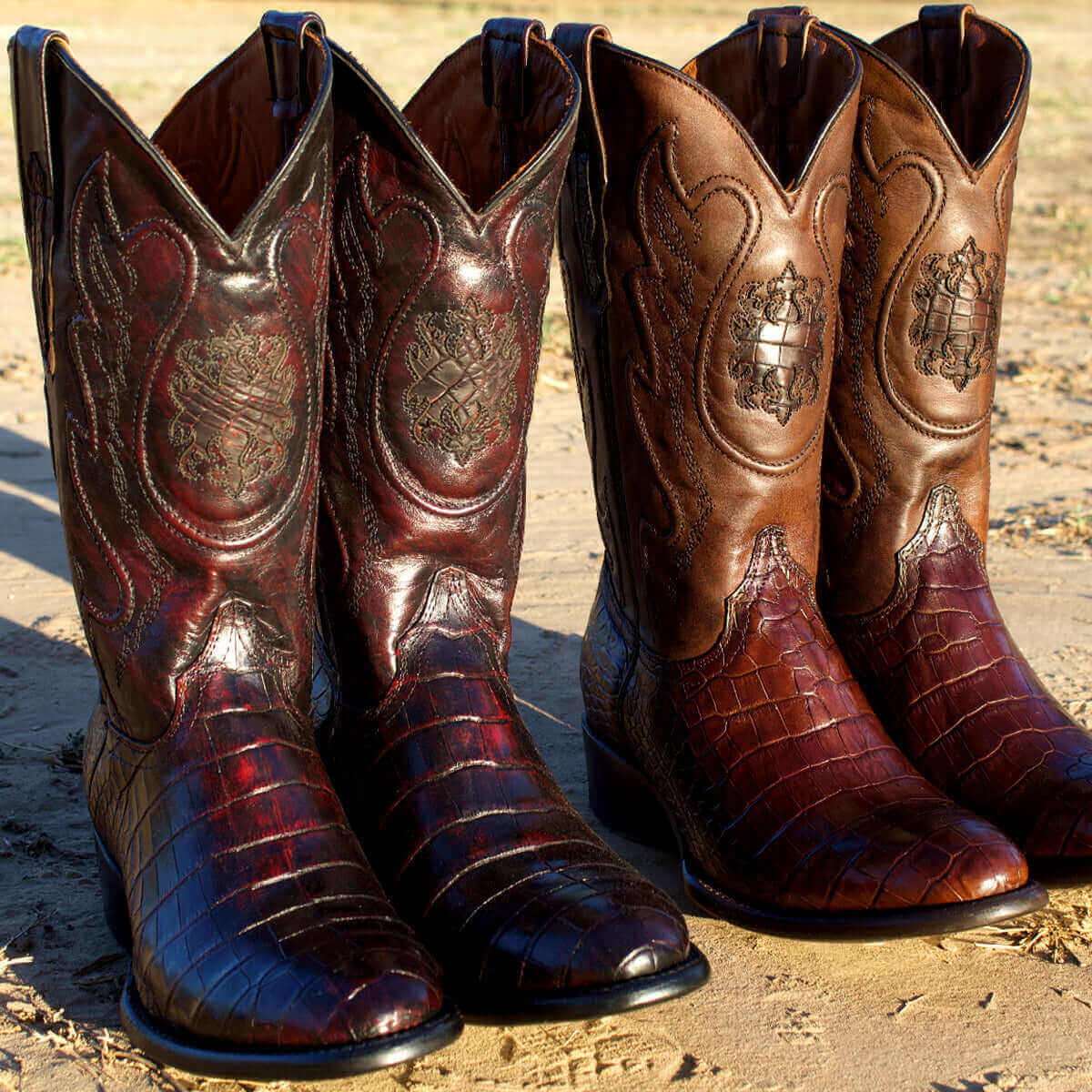 Men's American Alligator Cowboy Boots Travis by Vaccari Core