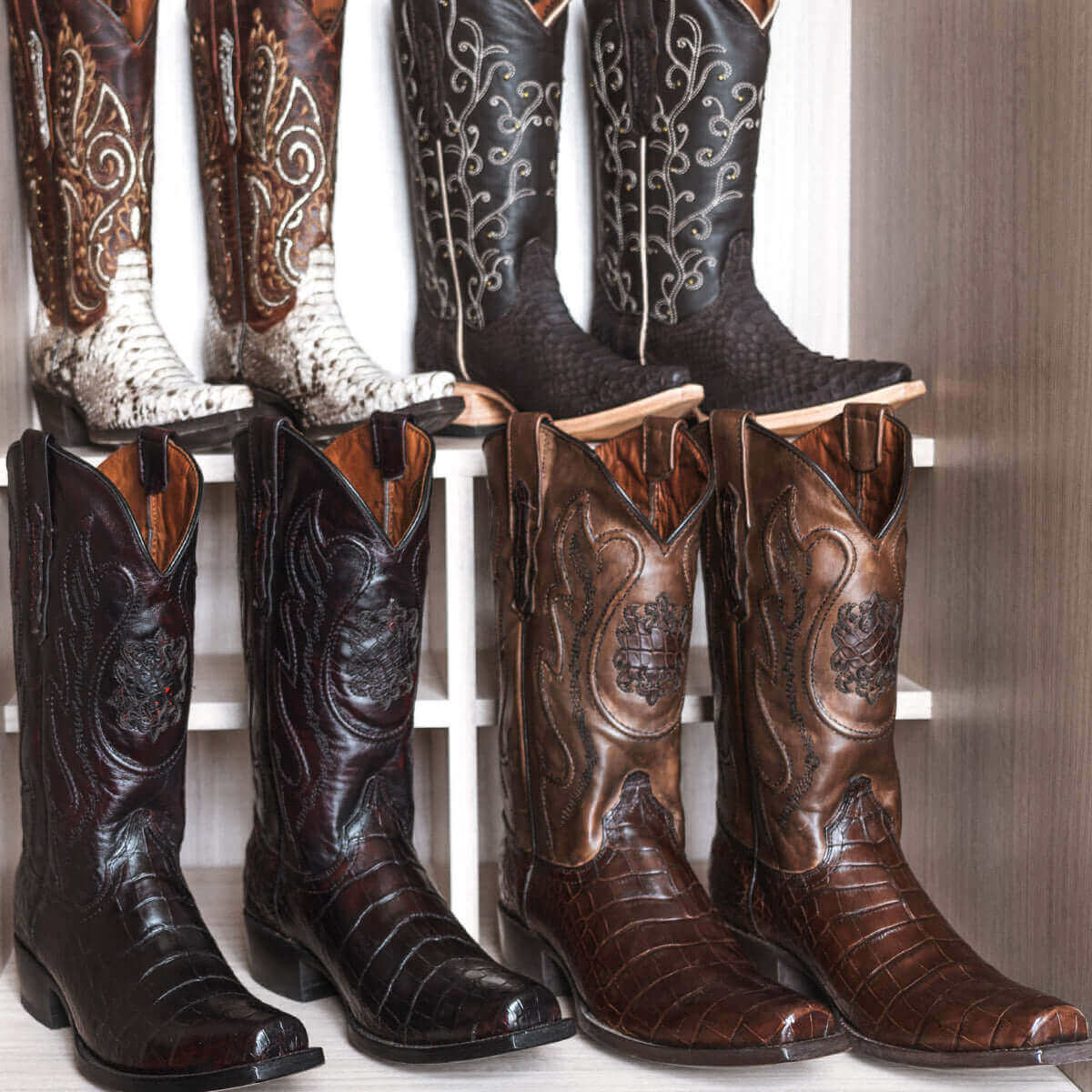Men's American Alligator Cowboy Boots Travis by Vaccari Core