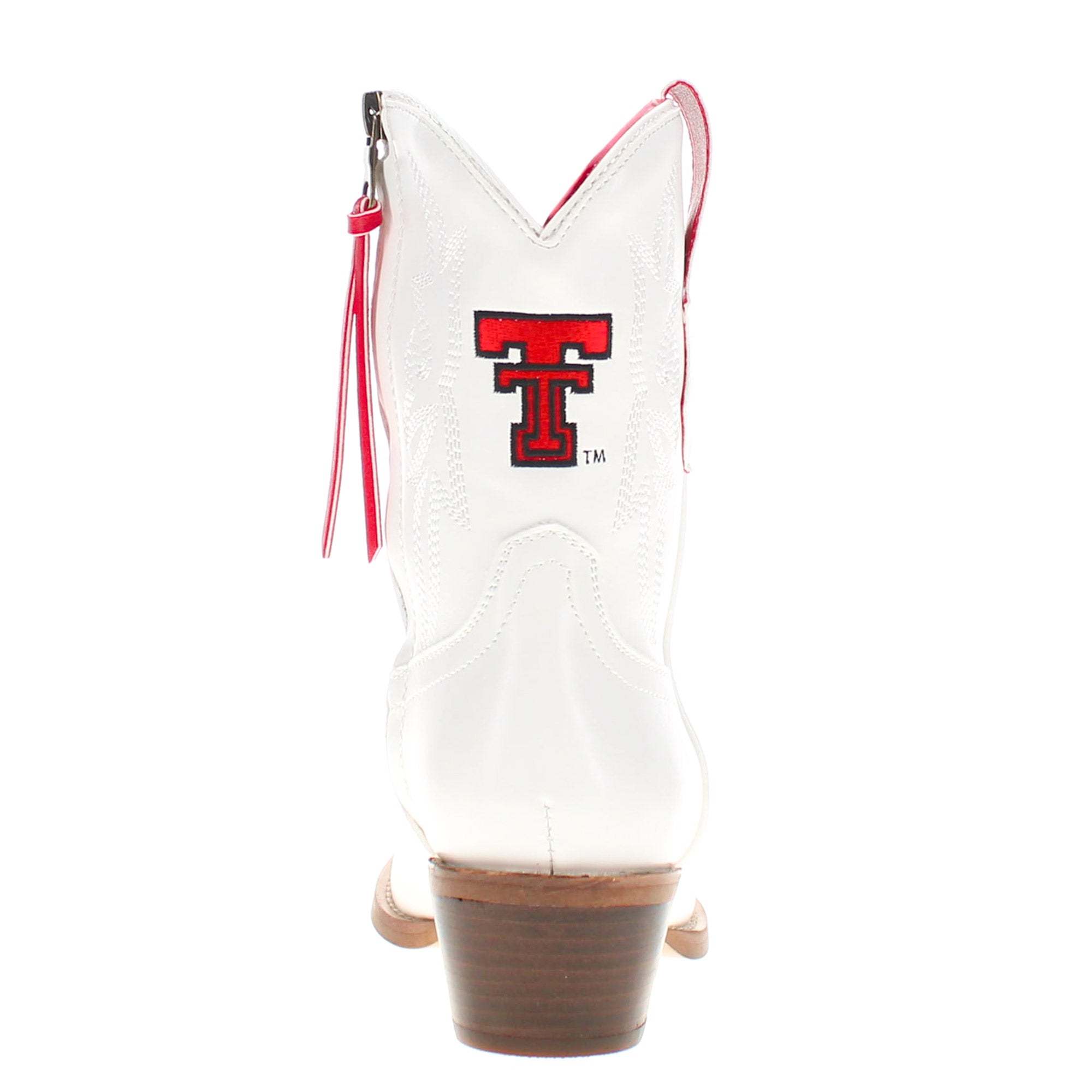 Women's Texas Tech University White Cowgirl Boots with Color Tassel Lynn by V by Vaccari