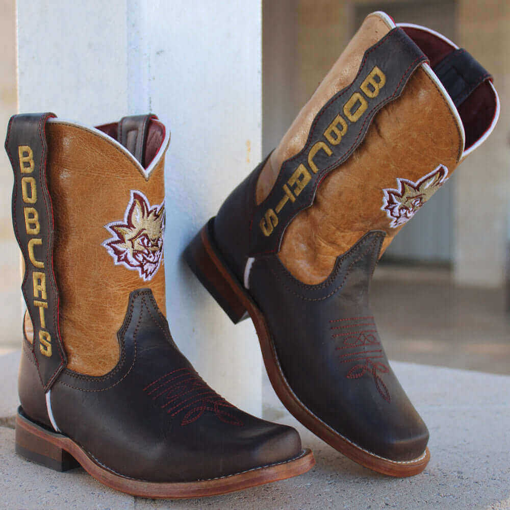 Kid's Texas State Brown Cowboy Boots by Vaccari University