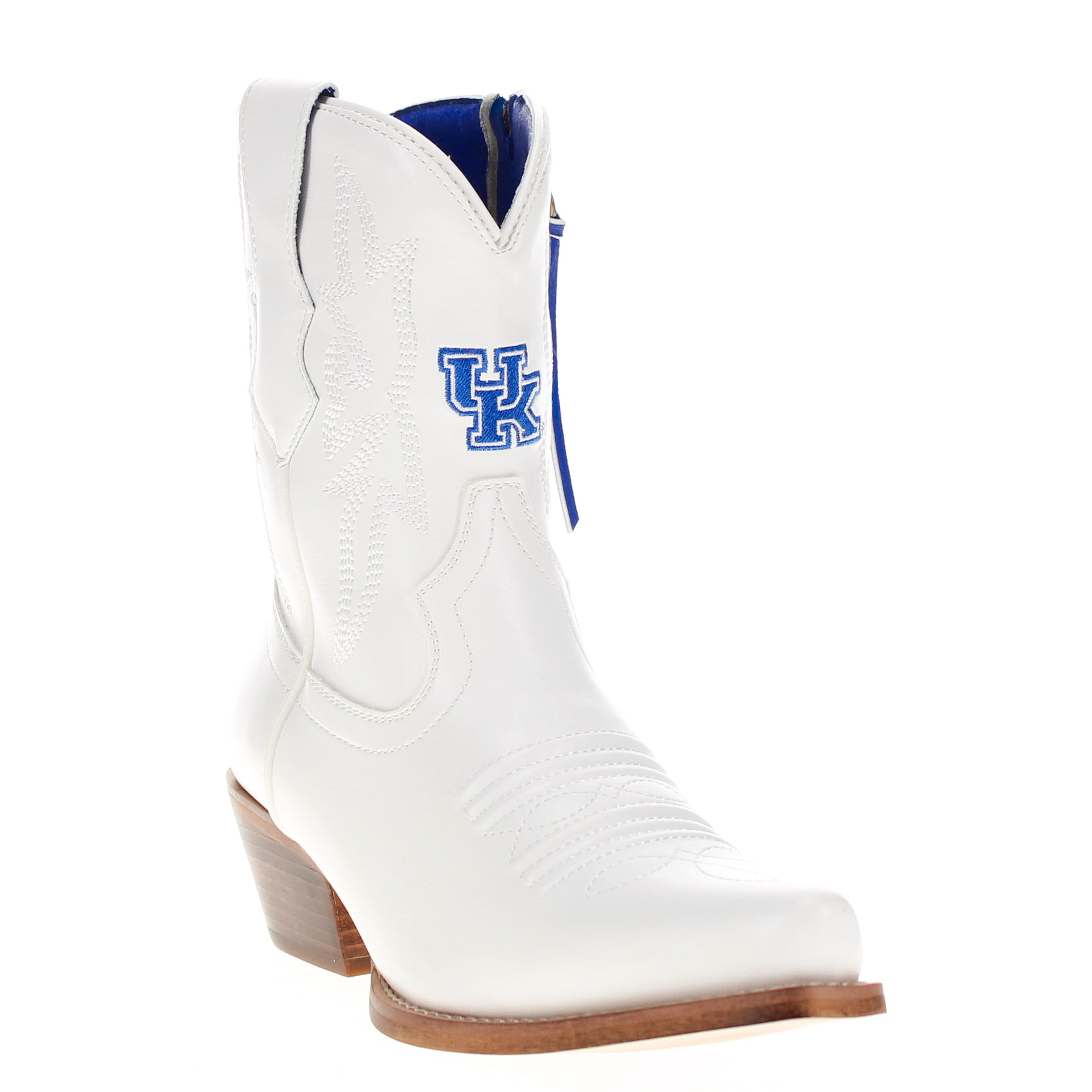 Women's University of Kentucky White Cowgirl Boots with Color Tassel Lynn by V by Vaccari