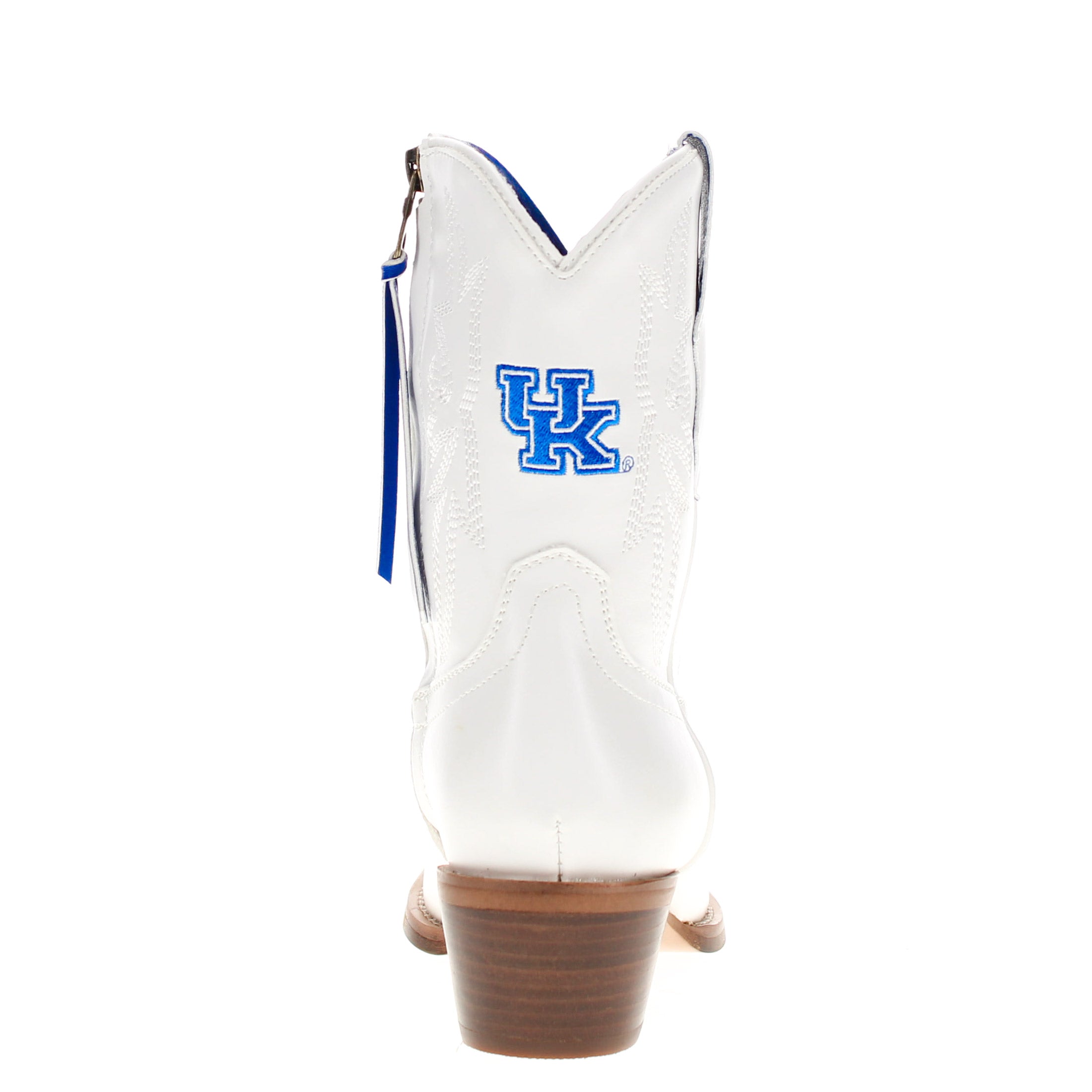 Women's University of Kentucky White Cowgirl Boots with Color Tassel Lynn by V by Vaccari