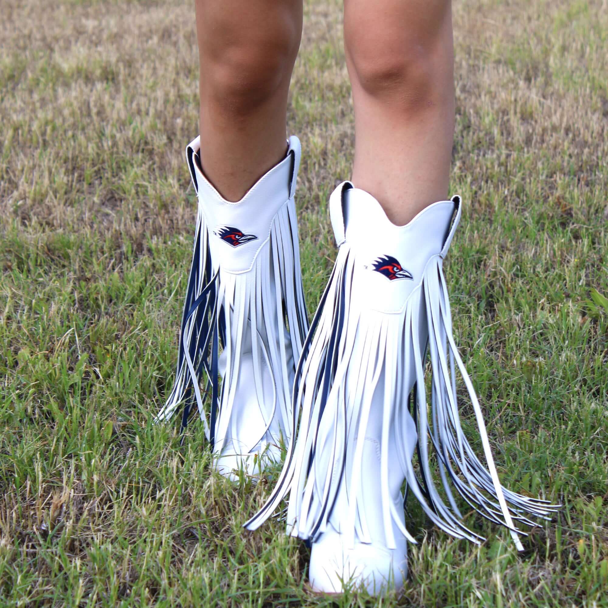 University of Texas at San Antonio Kacey White Fringe Boot By V By Vaccari