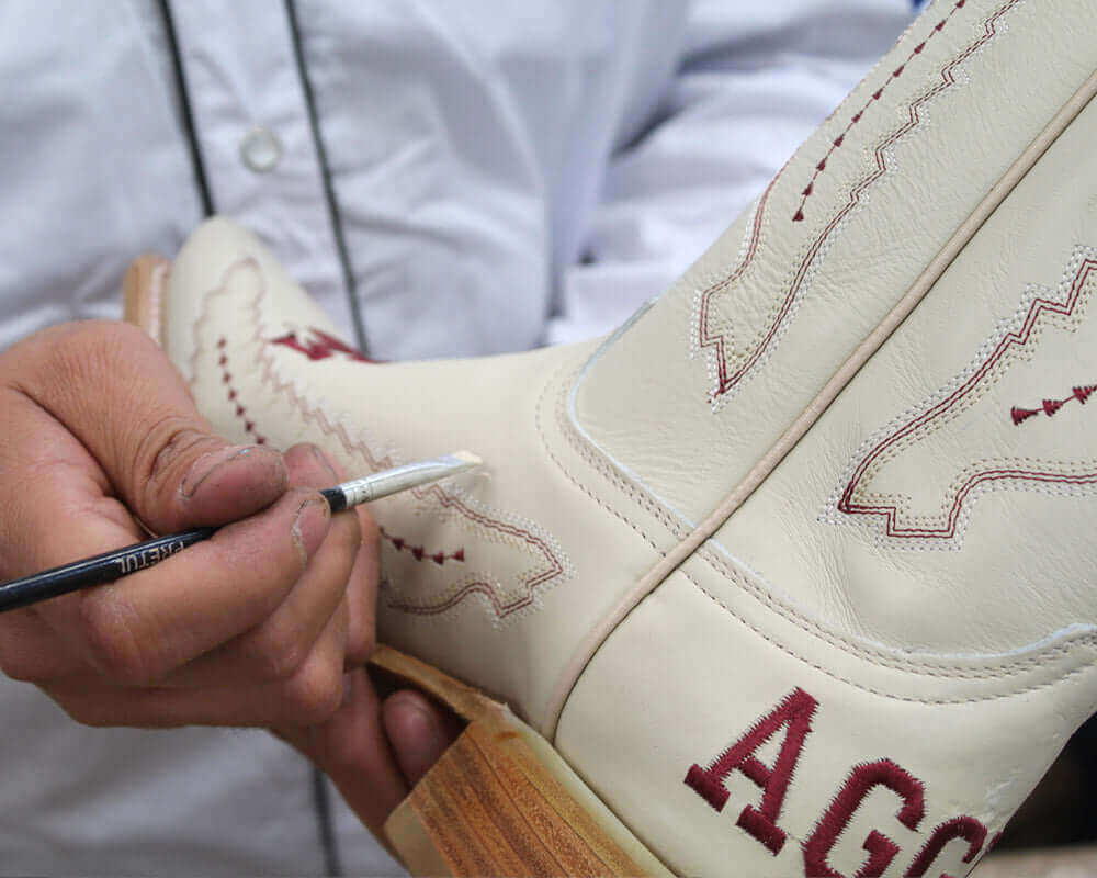 Cowboy Boot being made