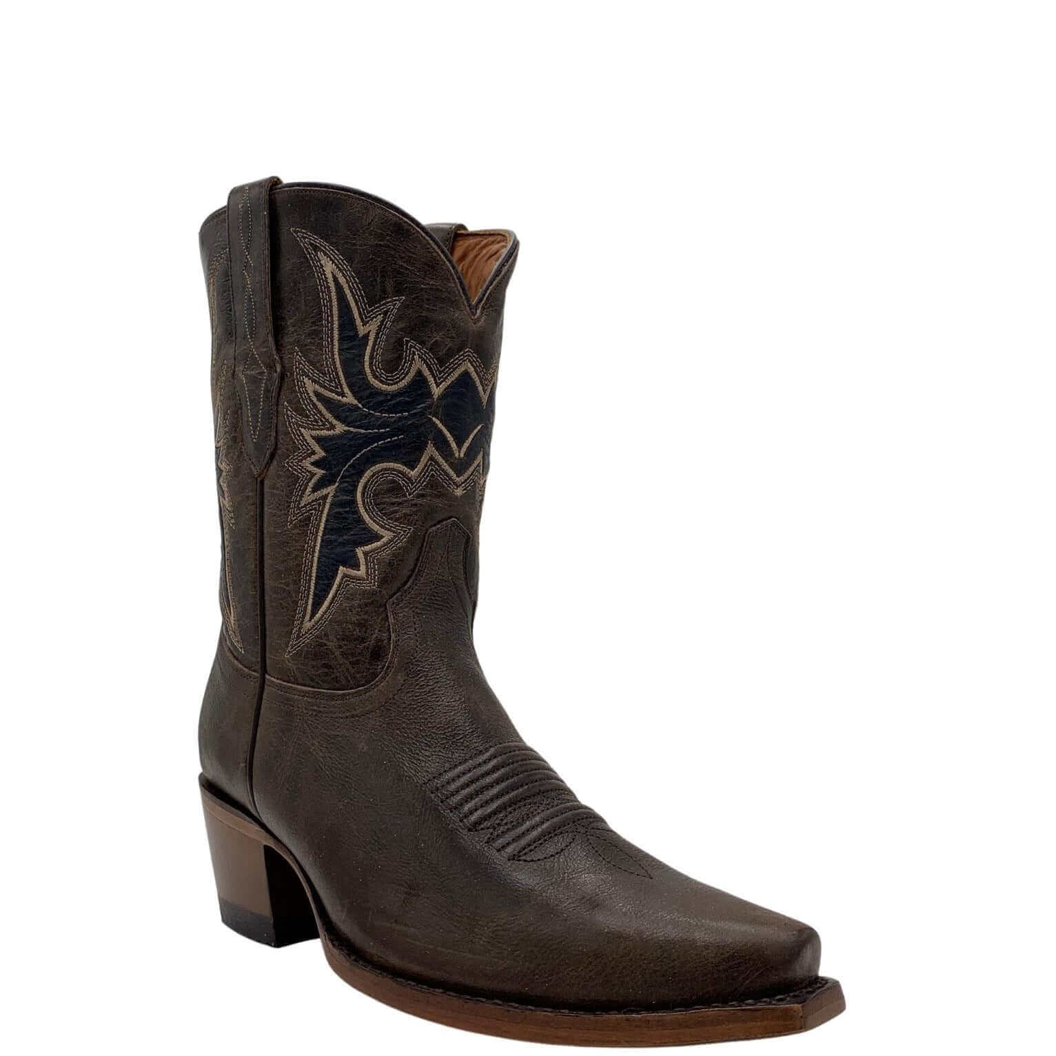 Retro Shorty Snip Toe Chocolate - Vaccari Boots