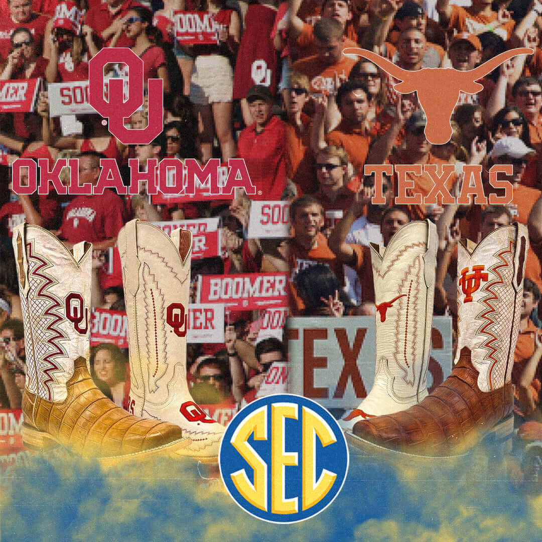 Celebrate Big 12 Royalty in the SEC with Vaccari University Boots!