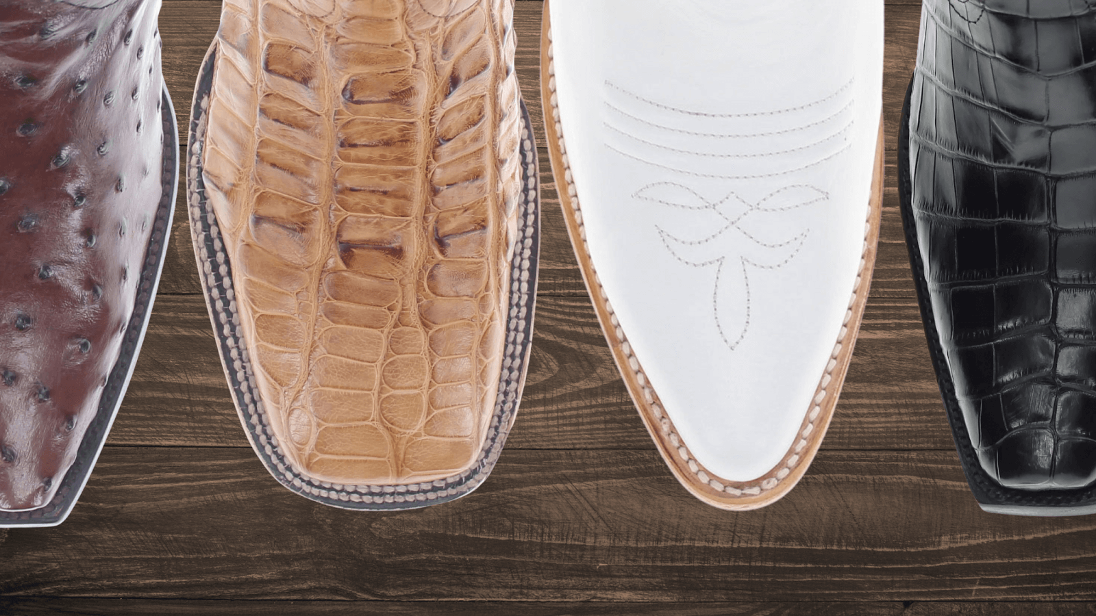 Types of cowboy boot toe shapes