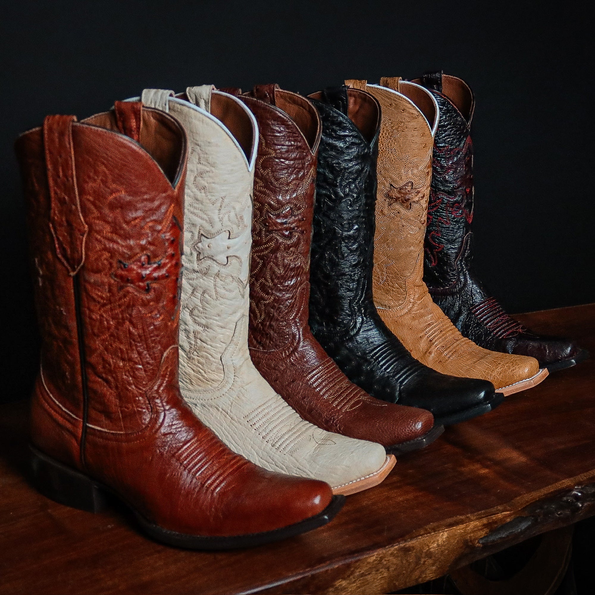 Men's Smooth Ostrich Boots