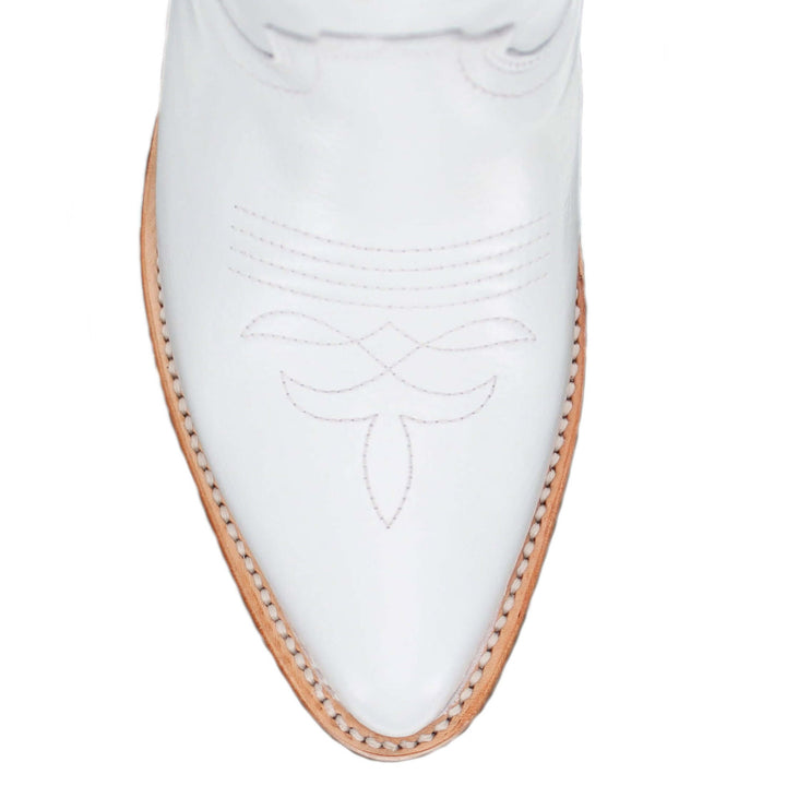 Women's University of Nebraska Cornhuskers All White Pointed Toe Cowgirl Boots Leighton Vaccari University