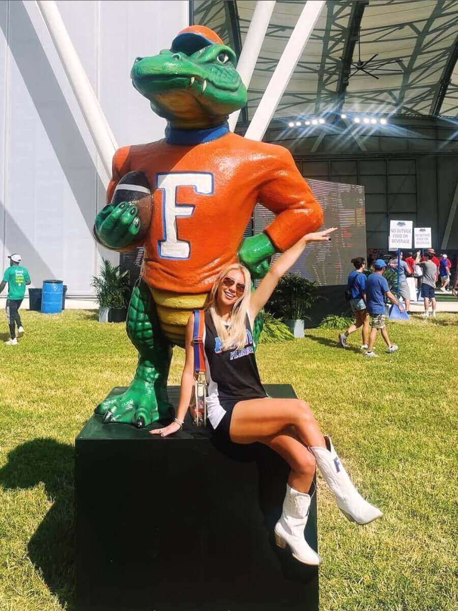 Women's University of Florida White Cowgirl Boots Leighton by Vaccari University