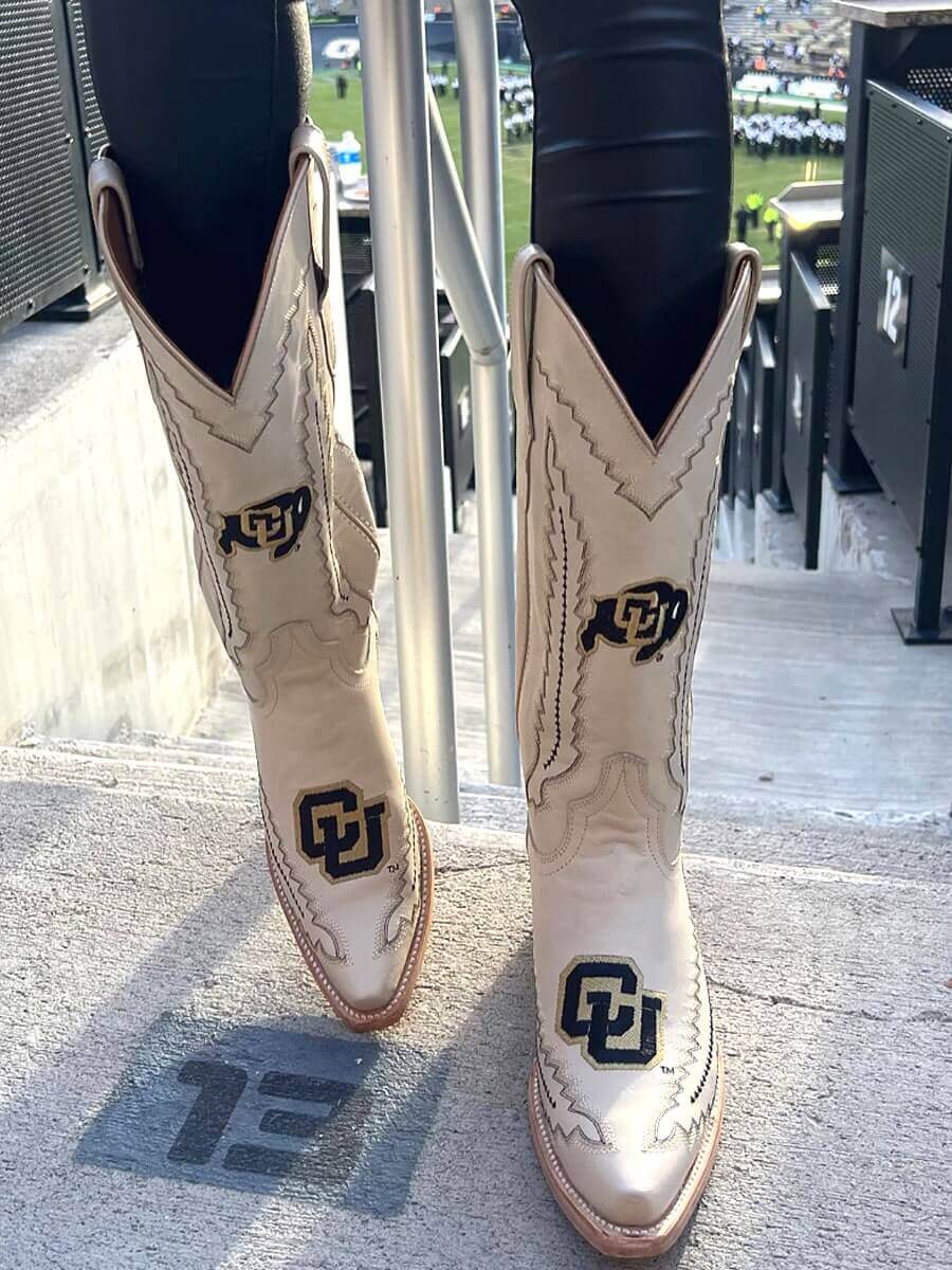 Women's University of Colorado Bone Cowgirl Boots Naomi by Vaccari University