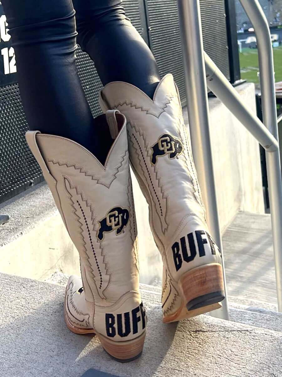 Women's University of Colorado Bone Cowgirl Boots Naomi by Vaccari University