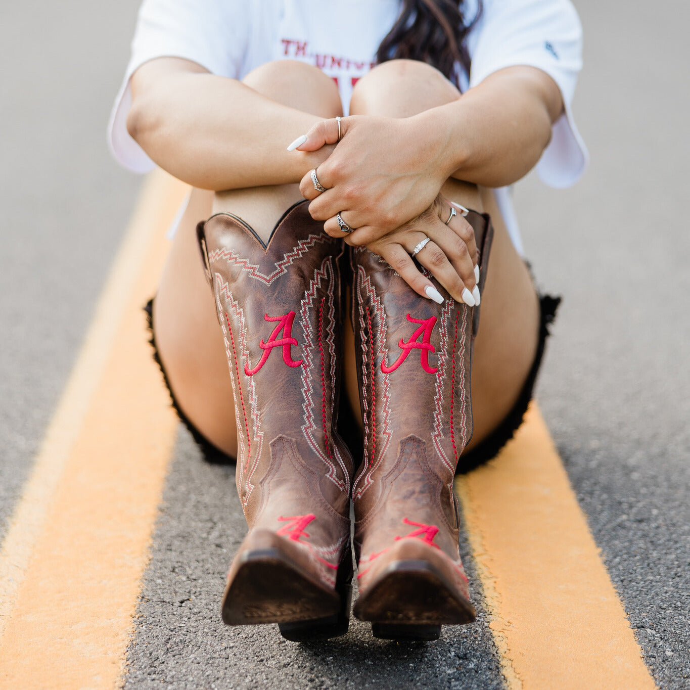 Naomi Women's University of Alabama Brown Cowgirl Boots by Vaccari