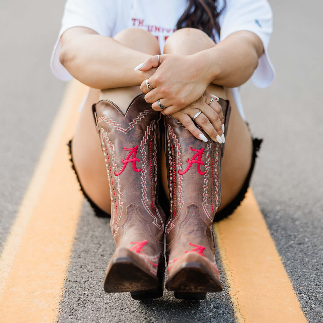 Naomi Women's University of Alabama Brown Cowgirl Boots by Vaccari