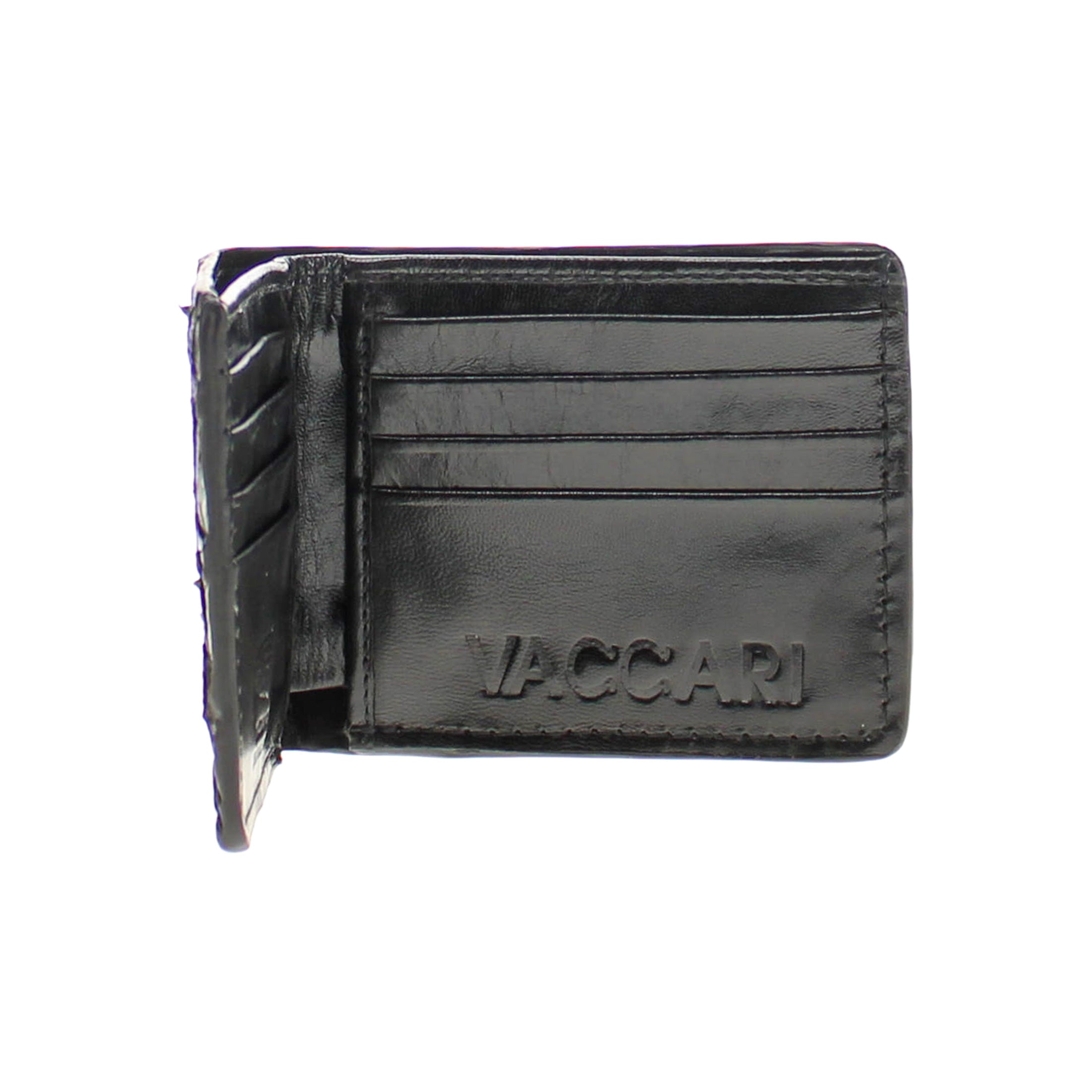 Men's Black Full Quill Ostrich Billfold | Vaccari Boots