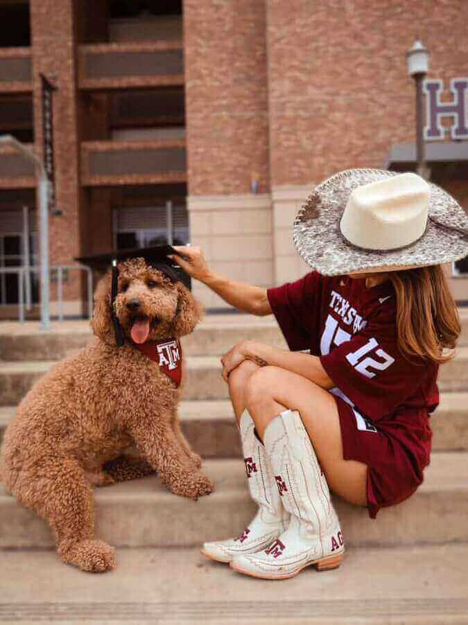 Women's Texas A&M Bone Cowgirl Boots Naomi by Vaccari University