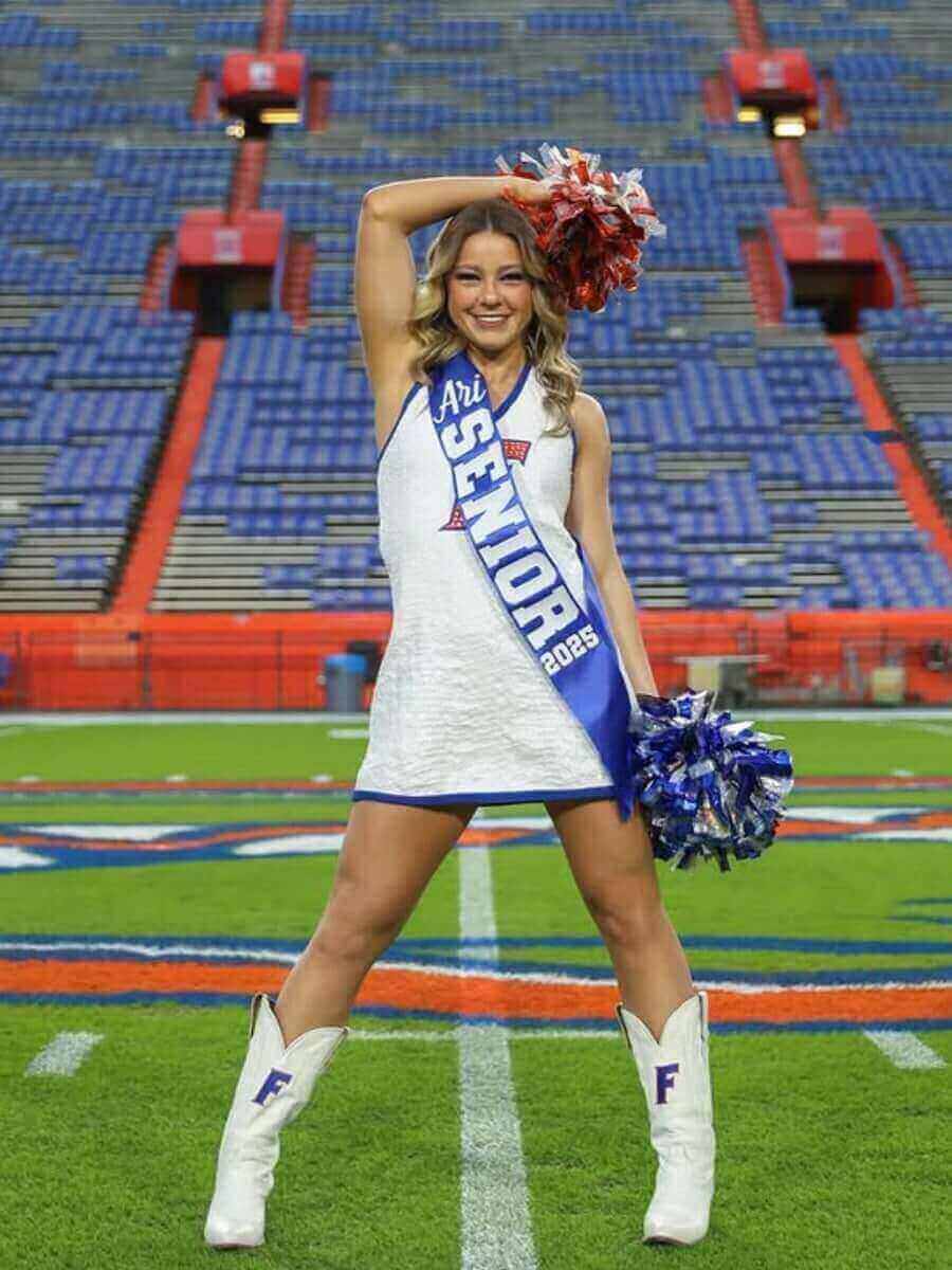 Women's University of Florida White Cowgirl Boots Leighton by Vaccari University