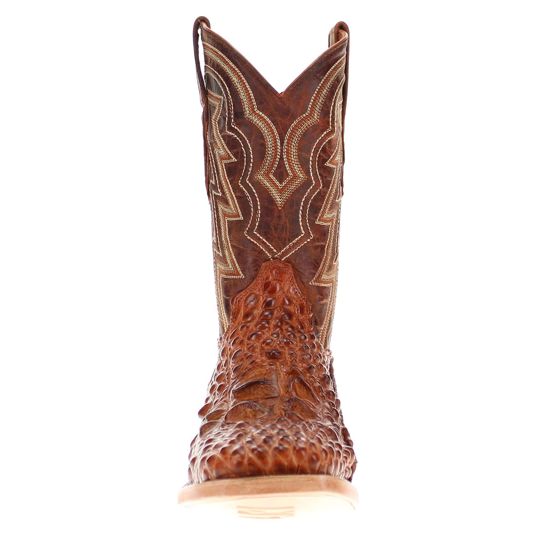 Men's Cognac Head Cut Alligator Zander Vaccari Boots
